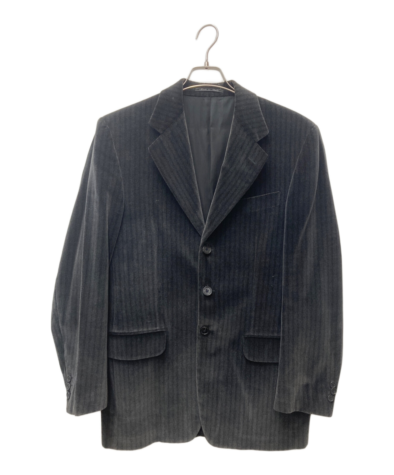 中古・古着通販】FENDI (フェンディ) ベロア3Bジャケット ブラック 