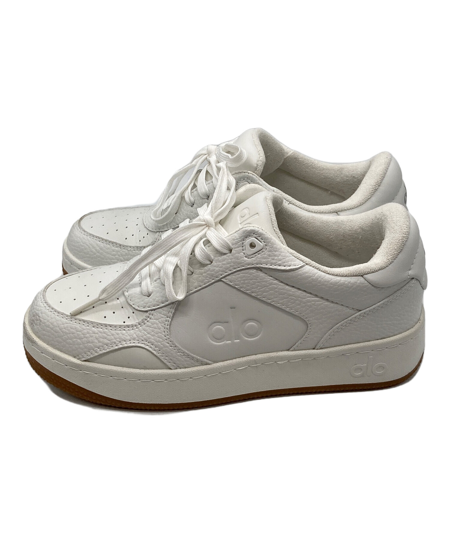 未使用alo ホワイト ローカットスニーカー23.5cm 中古・古着通販】alo (アロ) ローカットスニーカー ホワイト サイズ:23