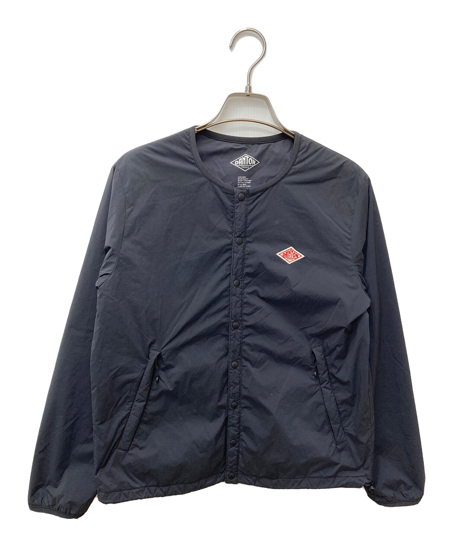 ダントン　ノーカラージャケット　ダークネイビー　36 新品　未使用品 中古・古着通販】DANTON (ダントン) 中綿ノーカラージャケット