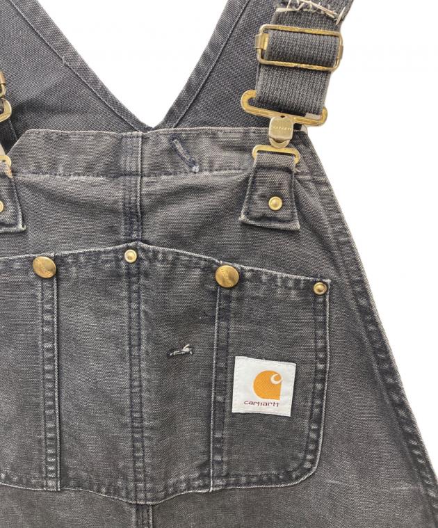 Carhartt ダークグレー オーバーオール Carhartt Dungarees Adult 34x30 Grey Overalls Quilted Duck Bib