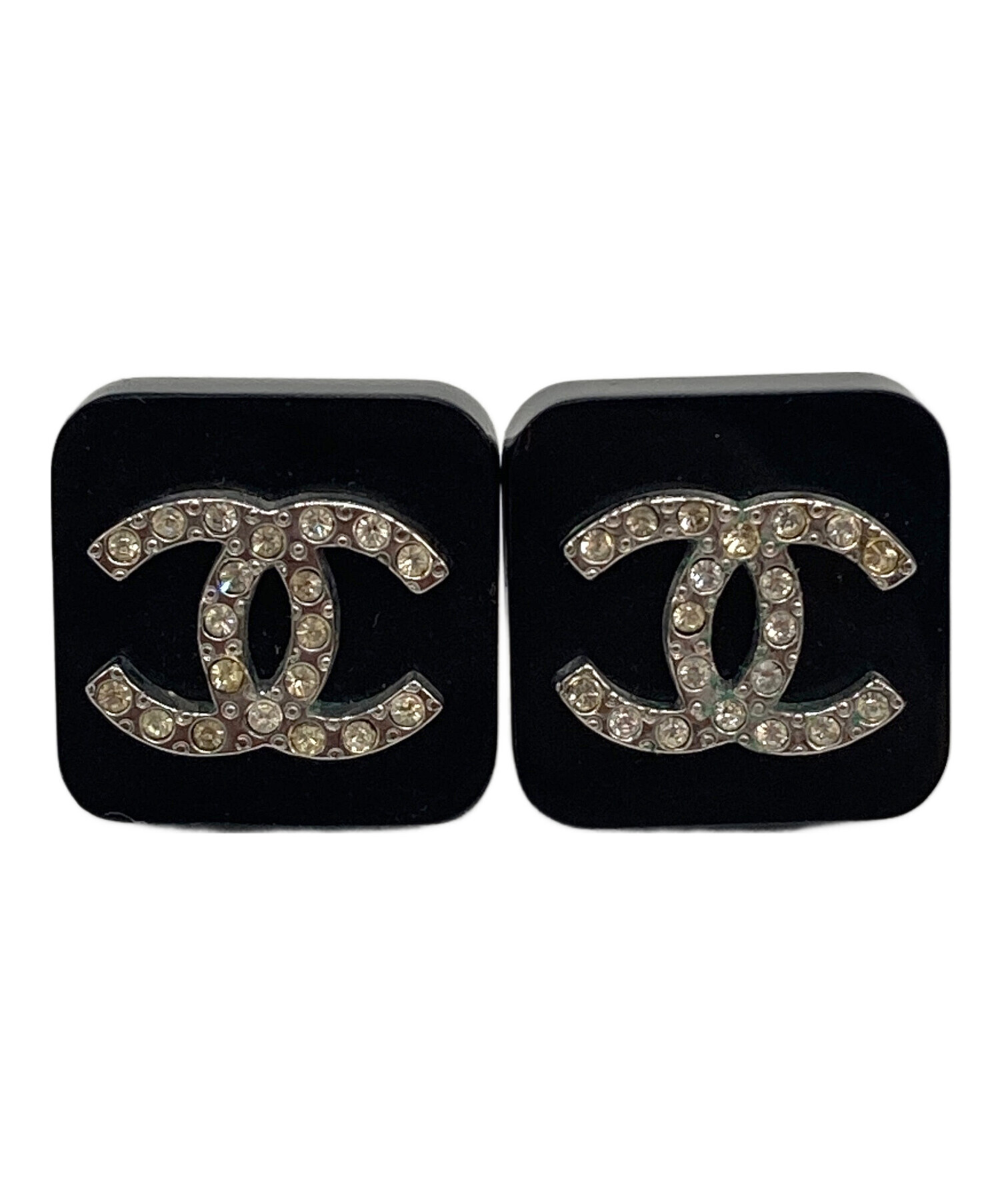 中古・古着通販】CHANEL (シャネル) ココマークイヤリング ブラック