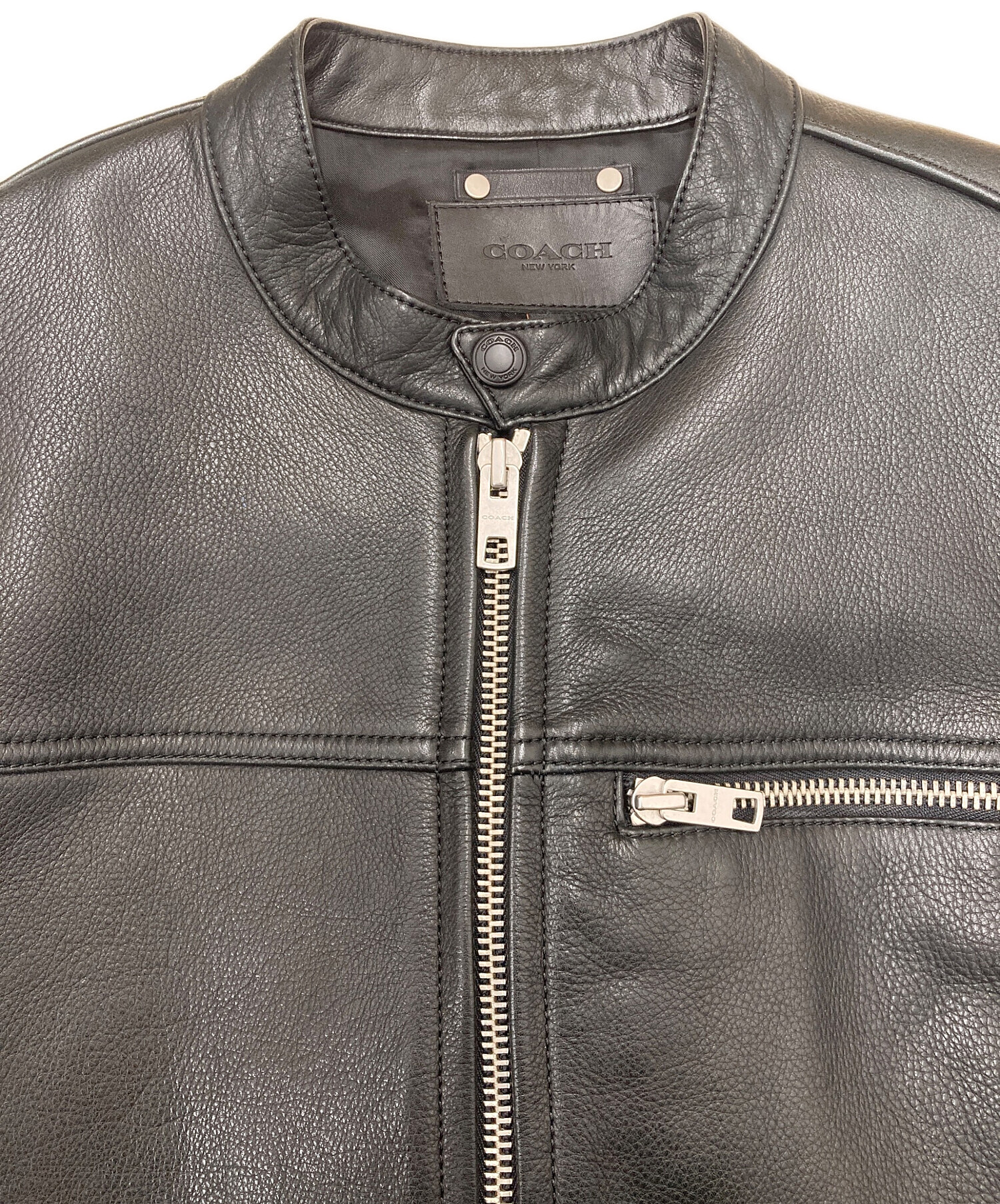 中古・古着通販】COACH (コーチ) シングルライダースジャケット