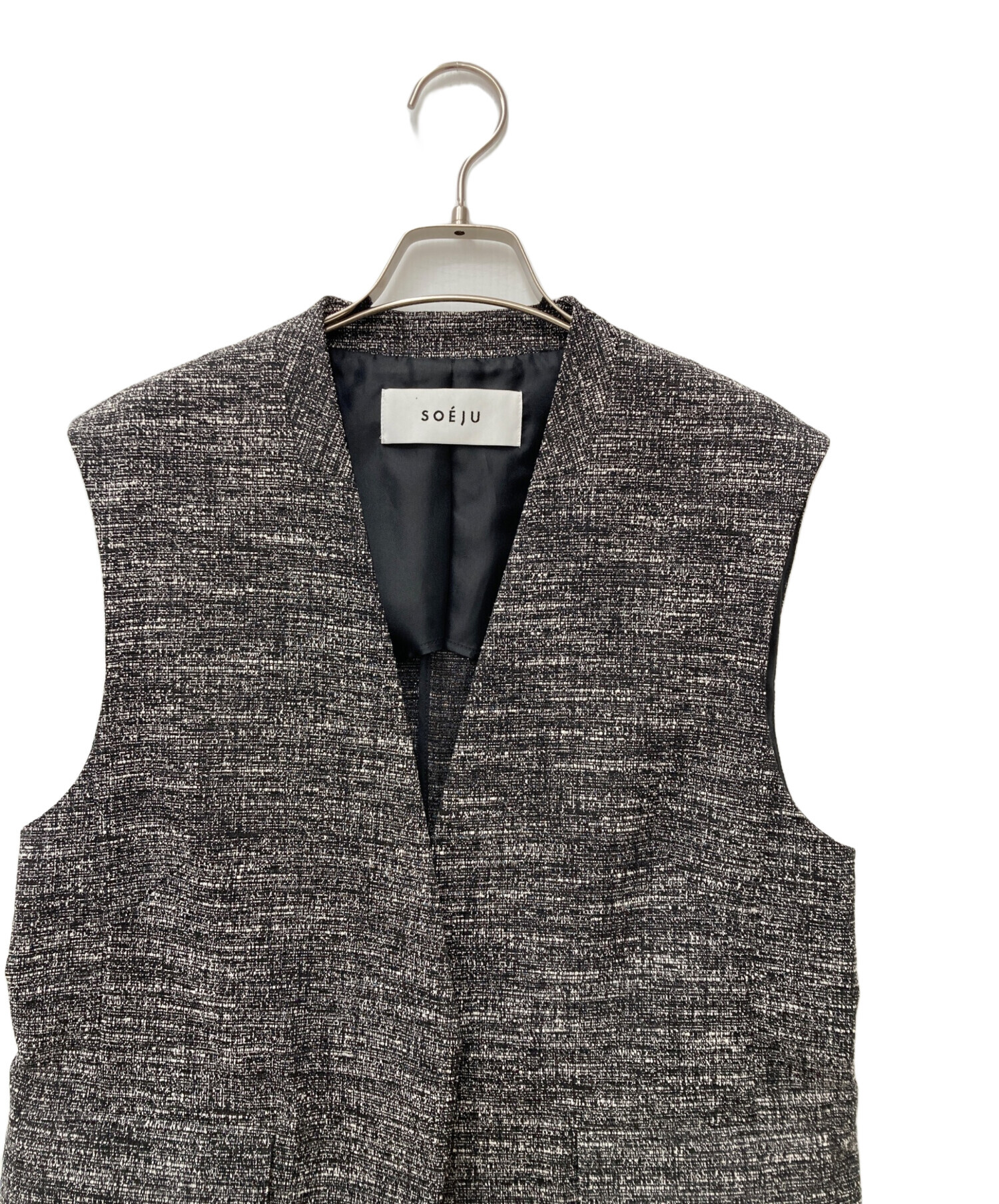 中古・古着通販】SOEJU (ソージュ) ツィーディージャカードジレ S-00