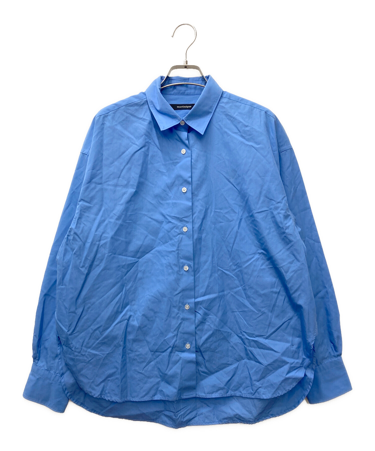 martinique マルティニーク ブラウス M 青 【古着】【中古】【送料無料】 中古・古着通販】martinique (マルティニーク) Essential スタンダード