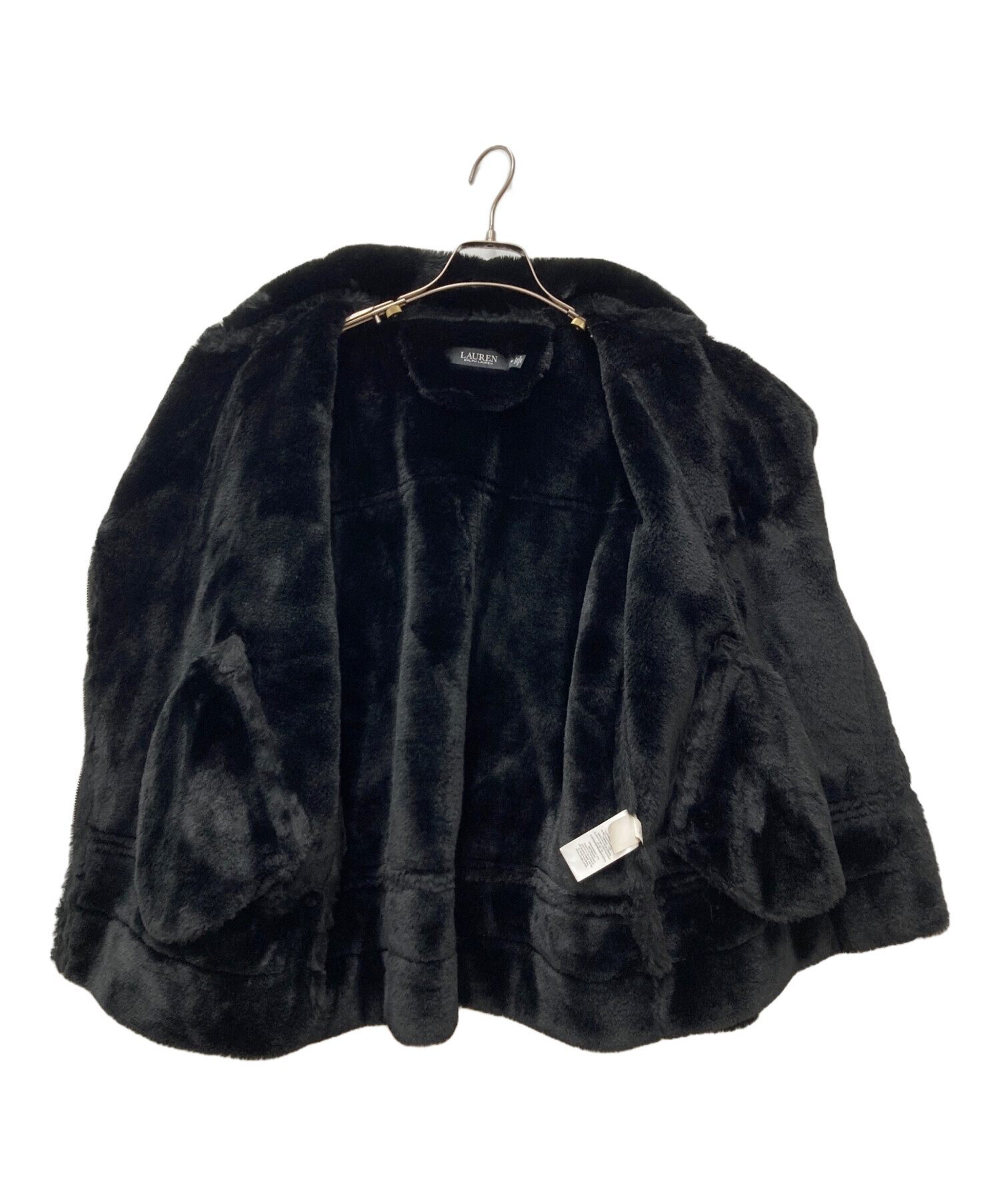 LAUREN RALPH LAUREN　ビンテージフェイクムートンコート メンズ] 90's~ ラルフローレン フェイクムートンコート ブラック