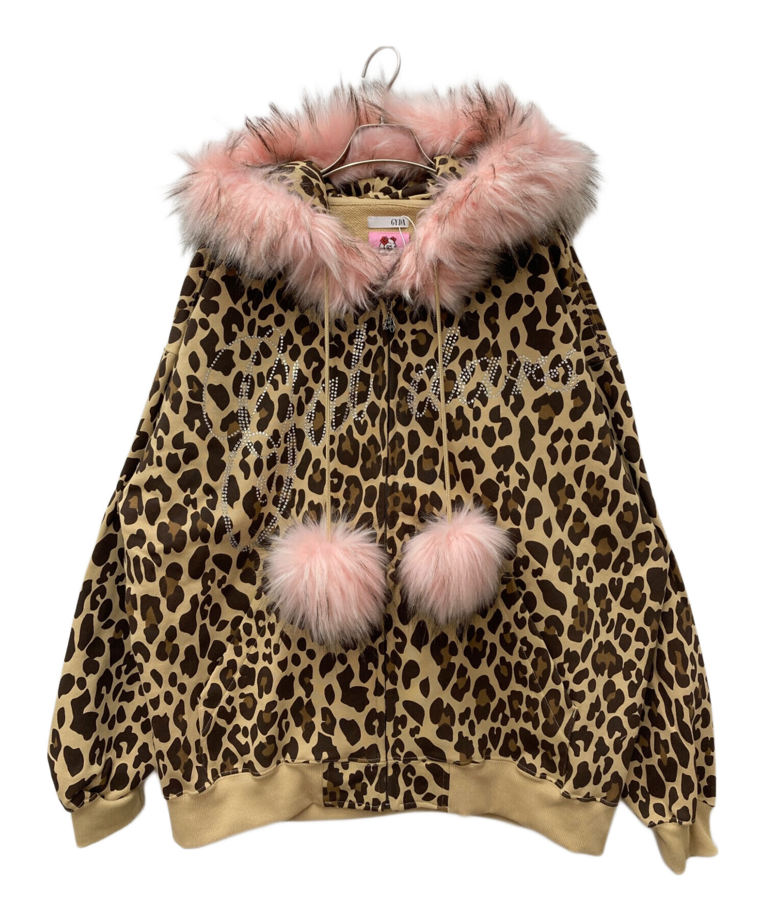 ジェイダGYDA×GALFYbijoulogo leopard BIG パーカー GALFY（ガルフィー） パーカー GYDA×GALFY bijou logo leopard BIG