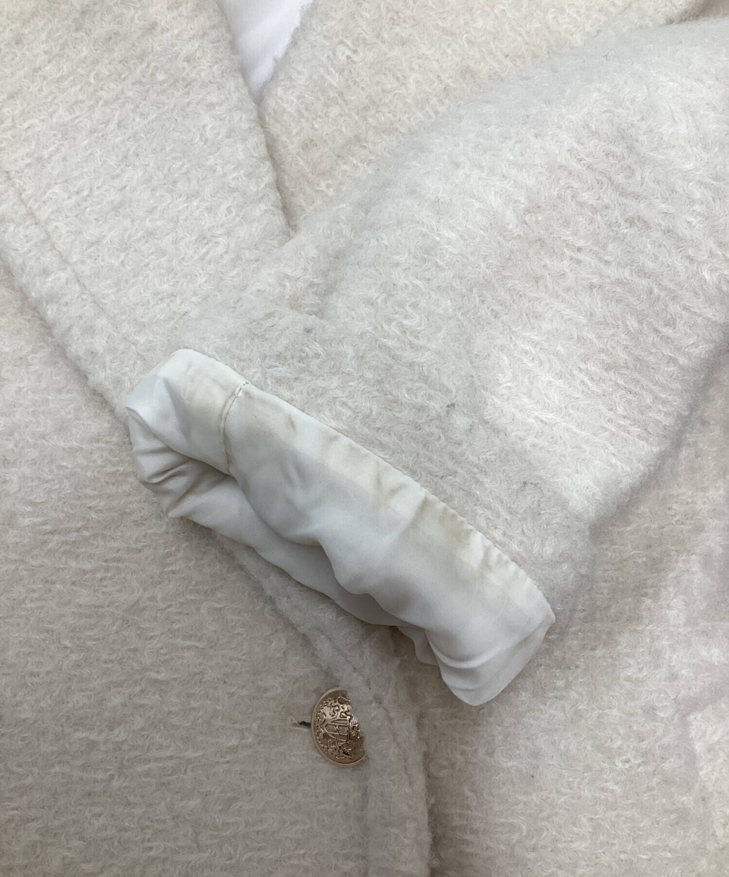 中古・古着通販】ZARA (ザラ) セミロング丈ブークレコート ホワイト