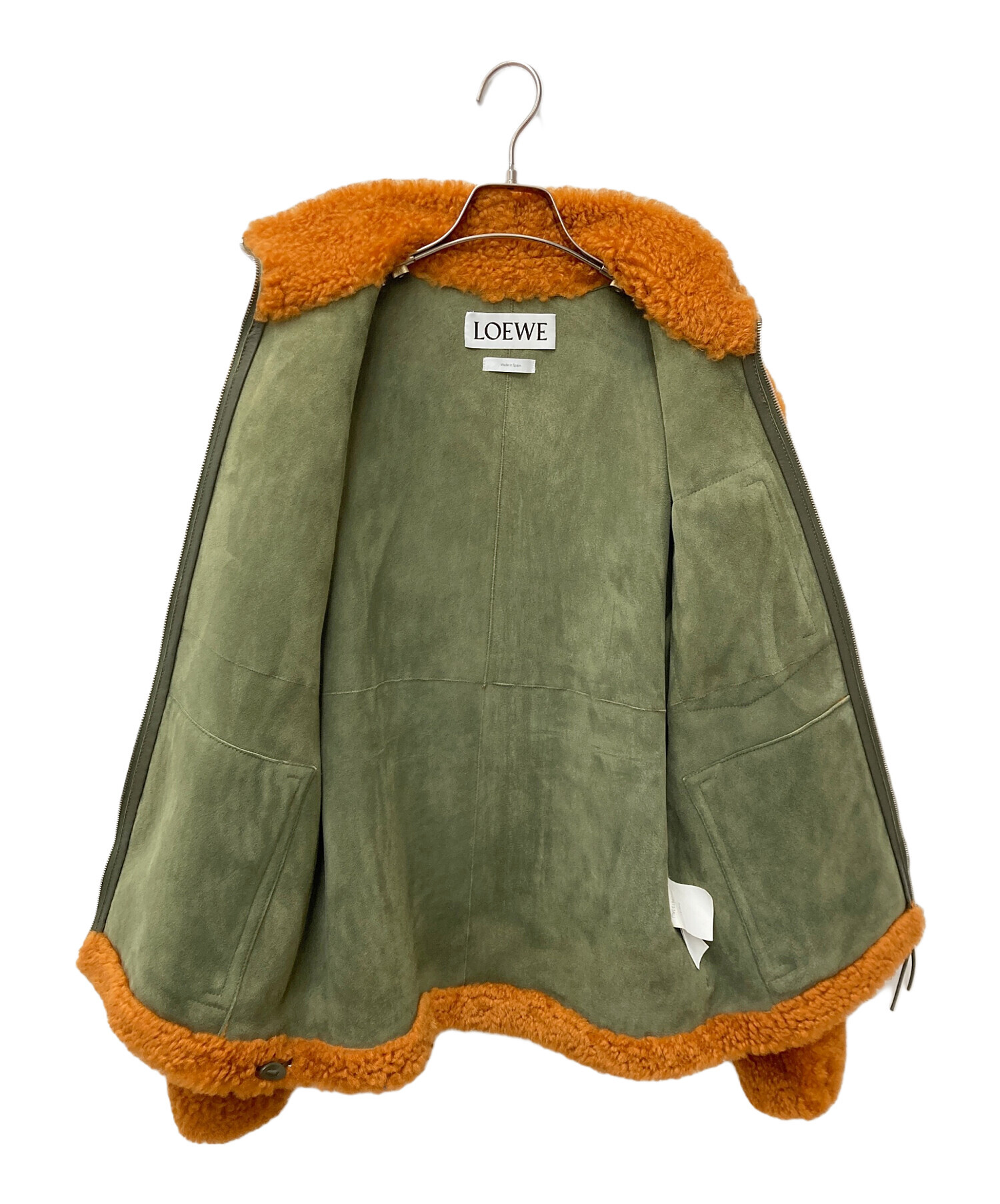 中古・古着通販】LOEWE (ロエベ) ムートンボアジャケット オレンジ