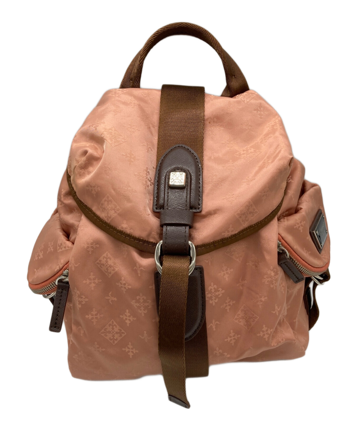 中古・古着通販】russet (ラシット) 総柄巾着リュック ピンク