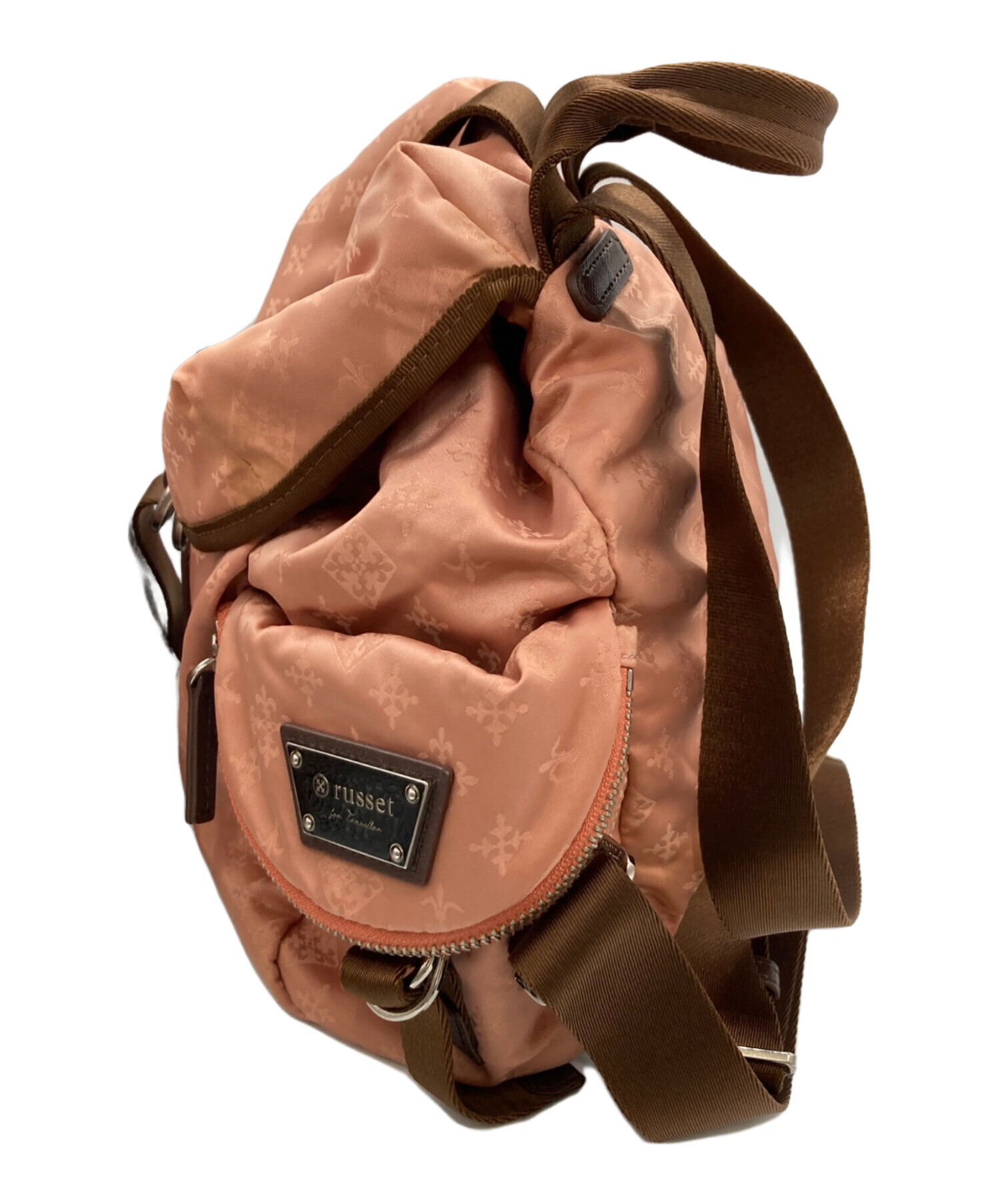 中古・古着通販】russet (ラシット) 総柄巾着リュック ピンク