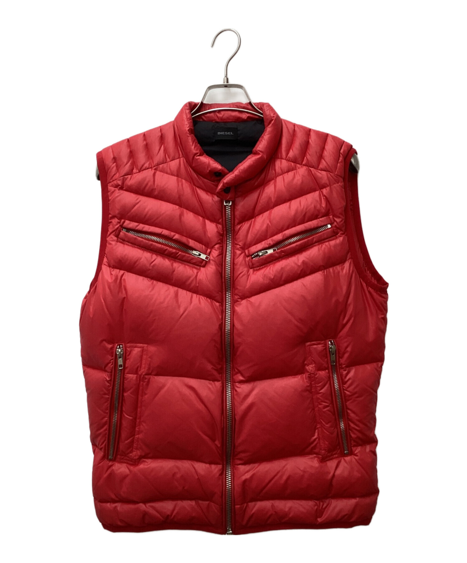 中古・古着通販】DIESEL (ディーゼル) ジップダウンベスト レッド