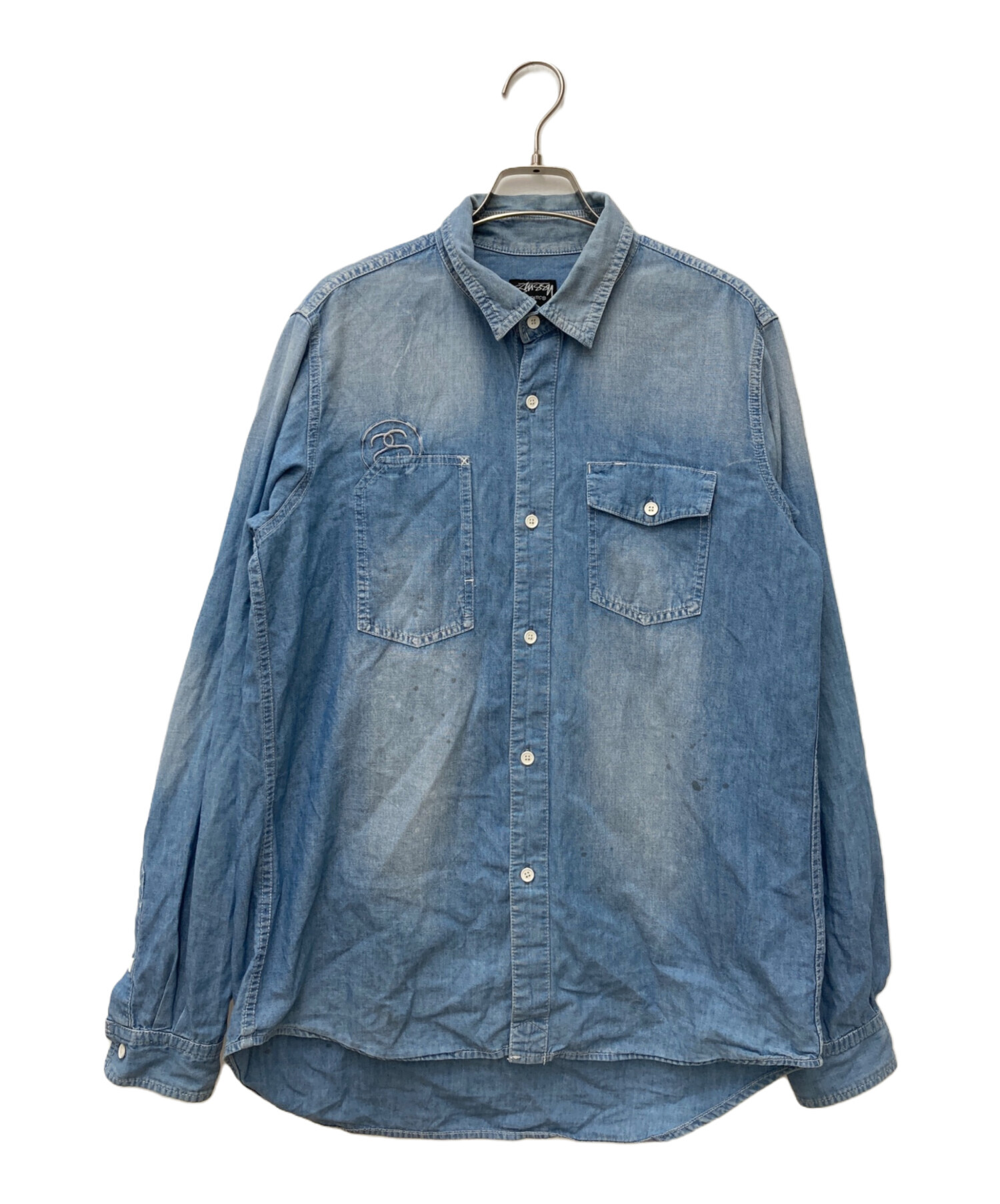 中古・古着通販】stussy (ステューシー) SSリンクシャンブレーシャツ 