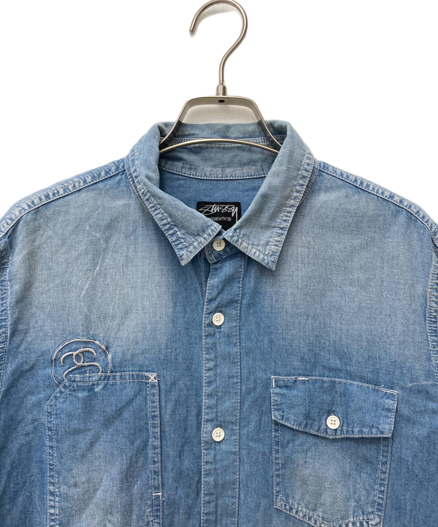 中古・古着通販】stussy (ステューシー) SSリンクシャンブレーシャツ 