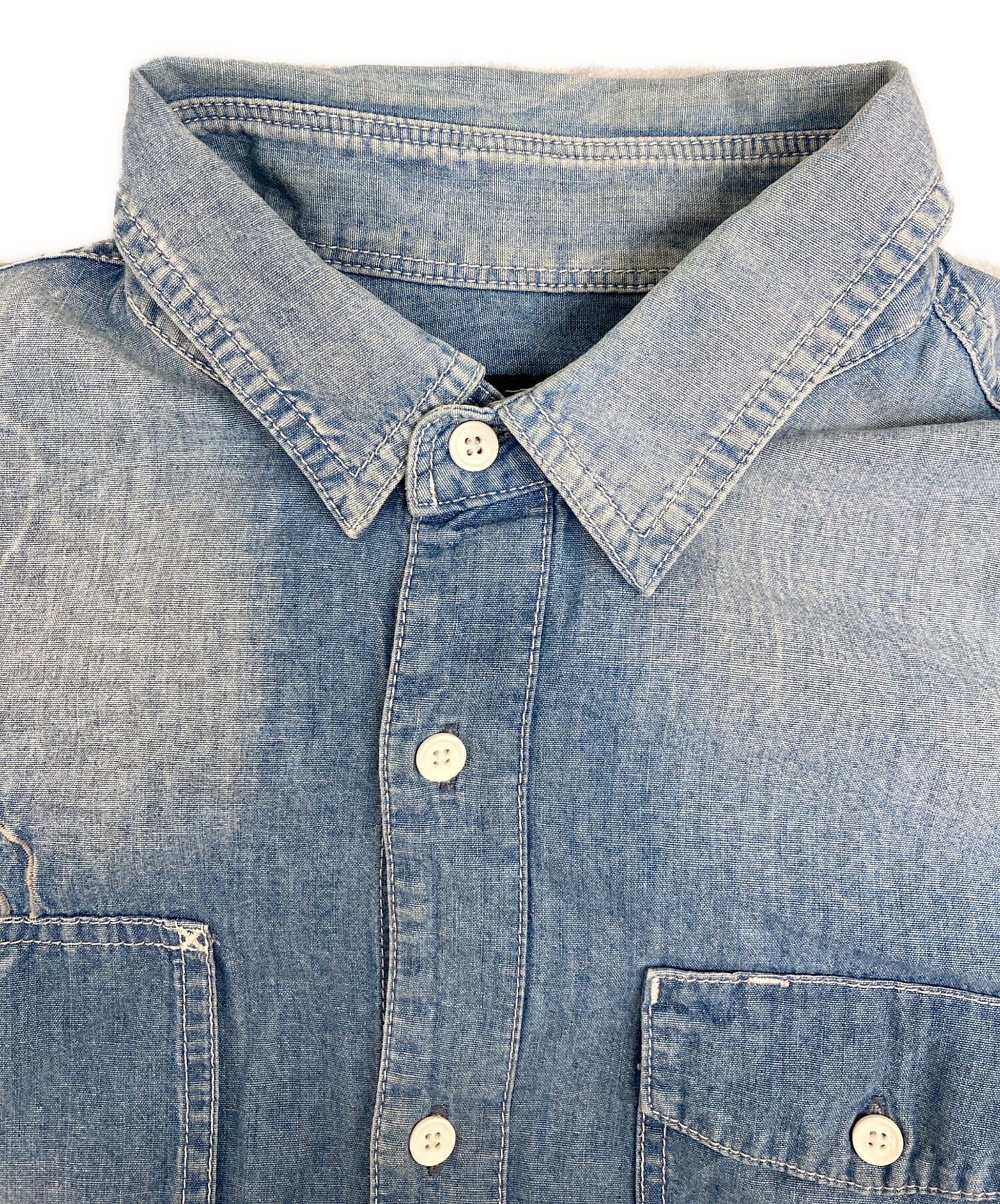 中古・古着通販】stussy (ステューシー) SSリンクシャンブレーシャツ 