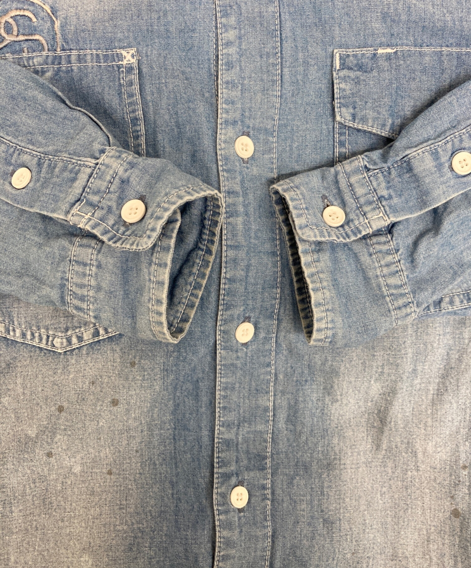 中古・古着通販】stussy (ステューシー) SSリンクシャンブレーシャツ 