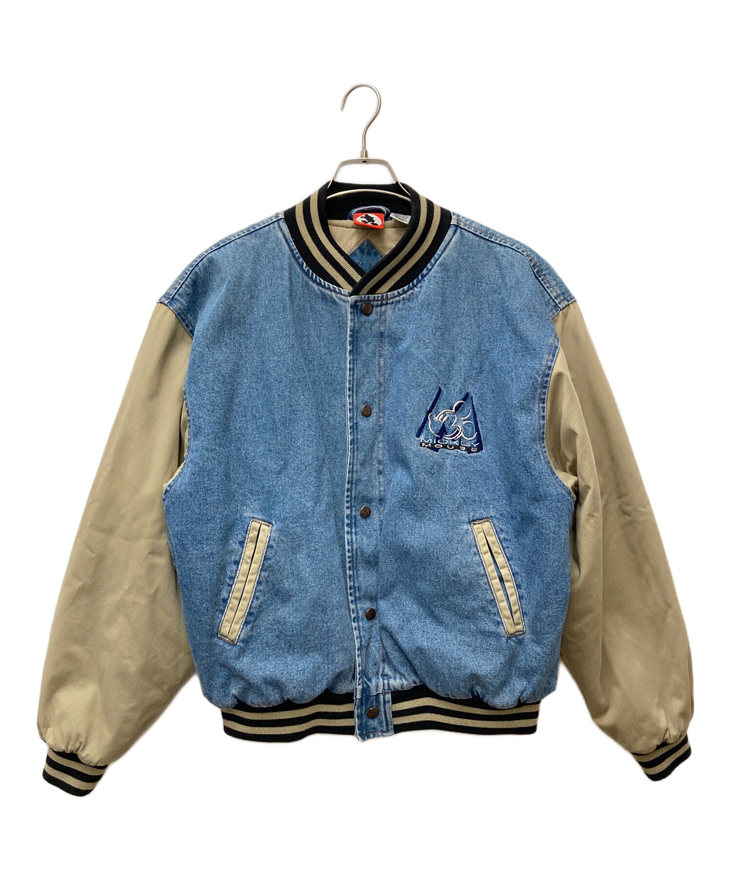 中古・古着通販】MICKEY.inc (ミッキー) デニム切替スタジャン ブルー 