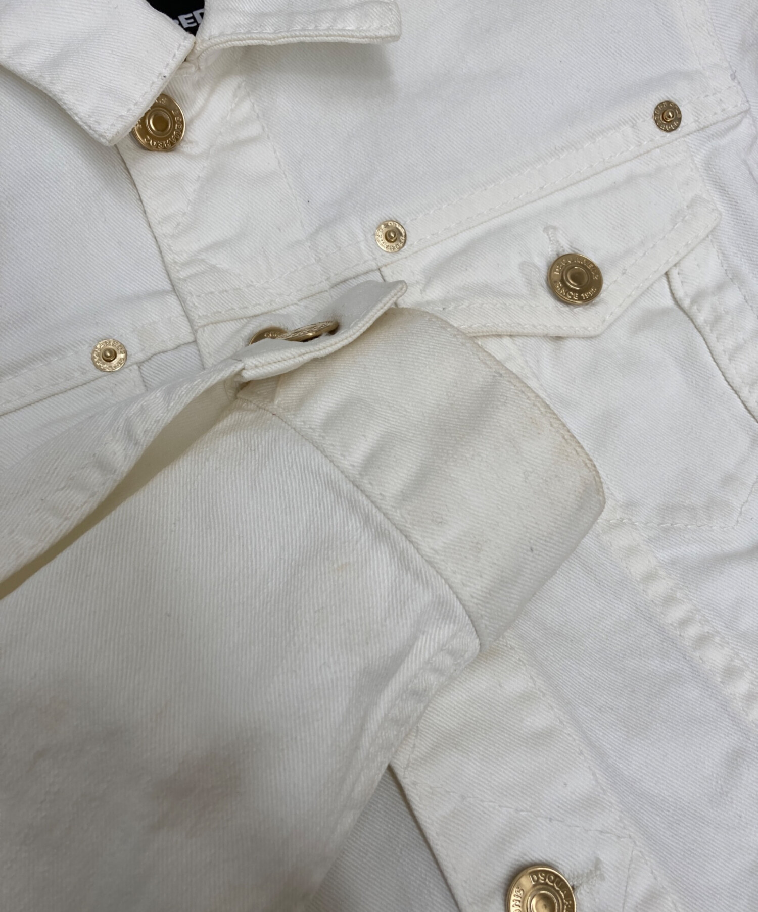 【1点物】Dsquared2 白 ジャケット 38 古着 中古・古着通販】DSQUARED2 (ディースクエアード) トラッカーデニム