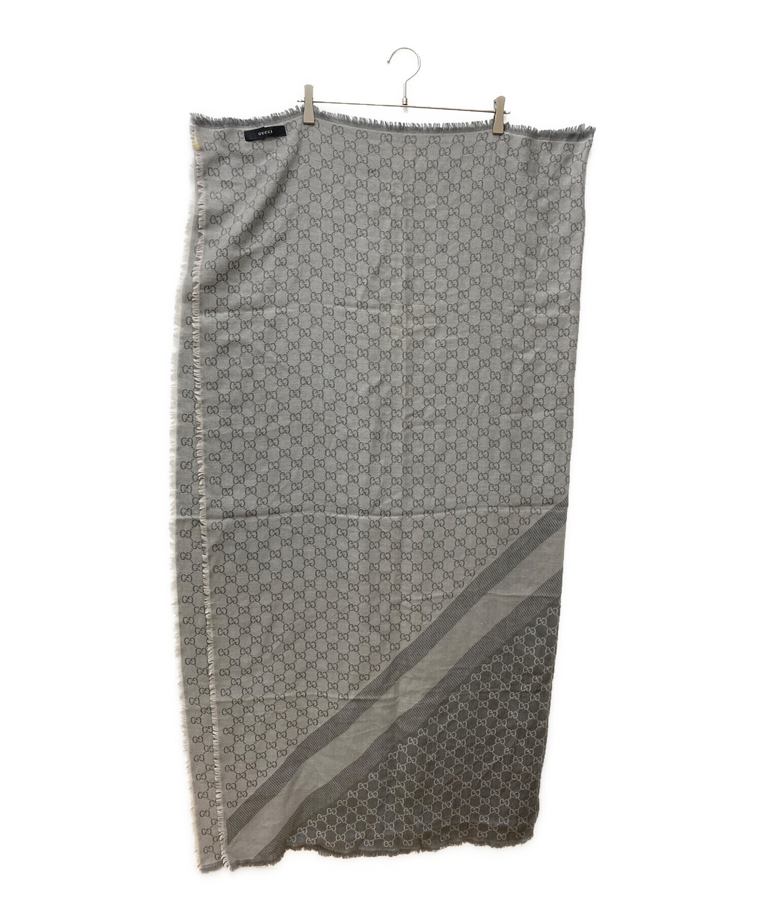 中古・古着通販】GUCCI (グッチ) シルク混ストール グレー｜ブランド