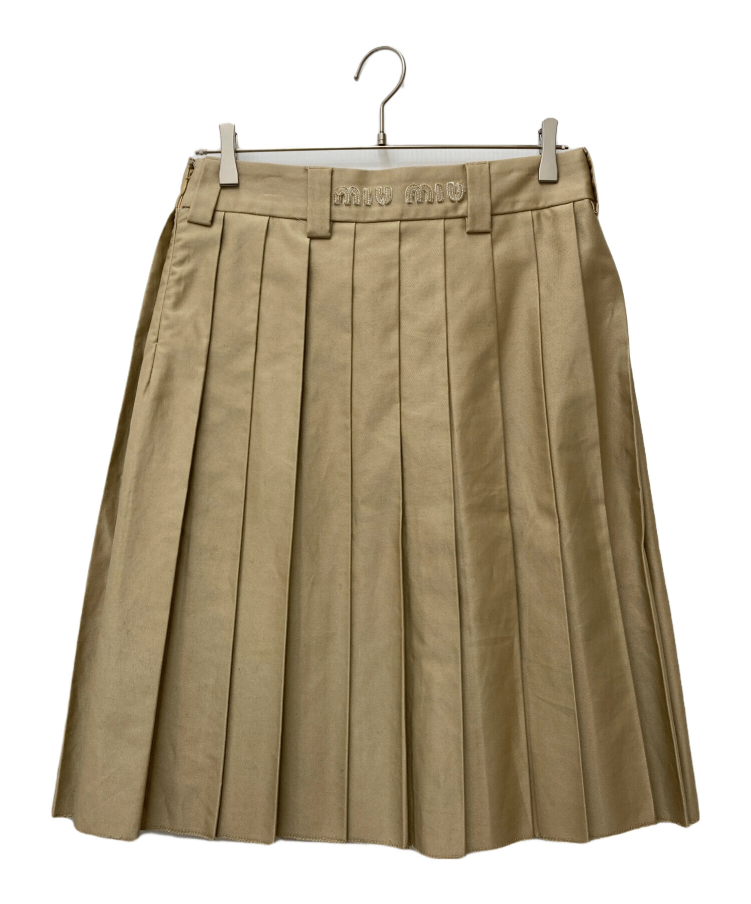 中古・古着通販】MIU MIU (ミュウミュウ) ロゴプリーツスカート MG1781