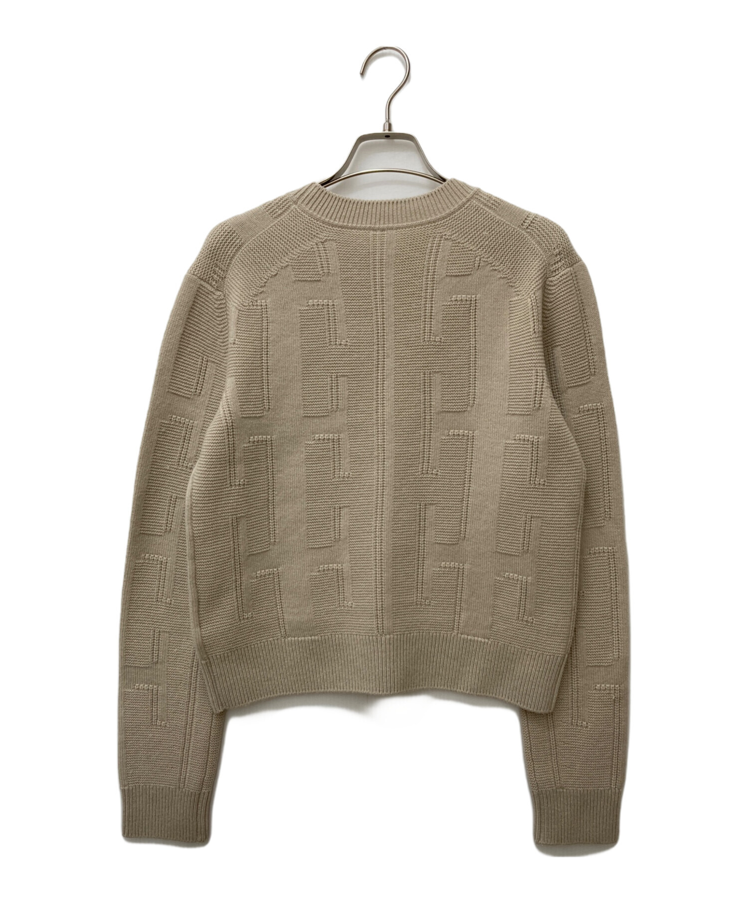 中古・古着通販】HERMES (エルメス) ロゴニット ベージュ サイズ:36