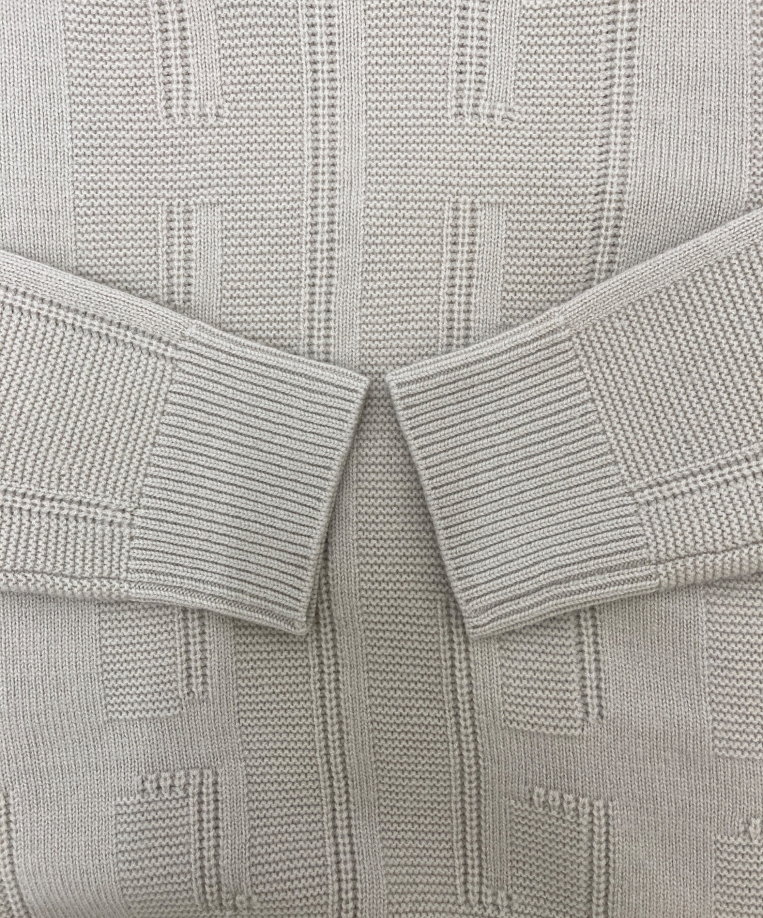 中古・古着通販】HERMES (エルメス) ロゴニット ベージュ サイズ:36