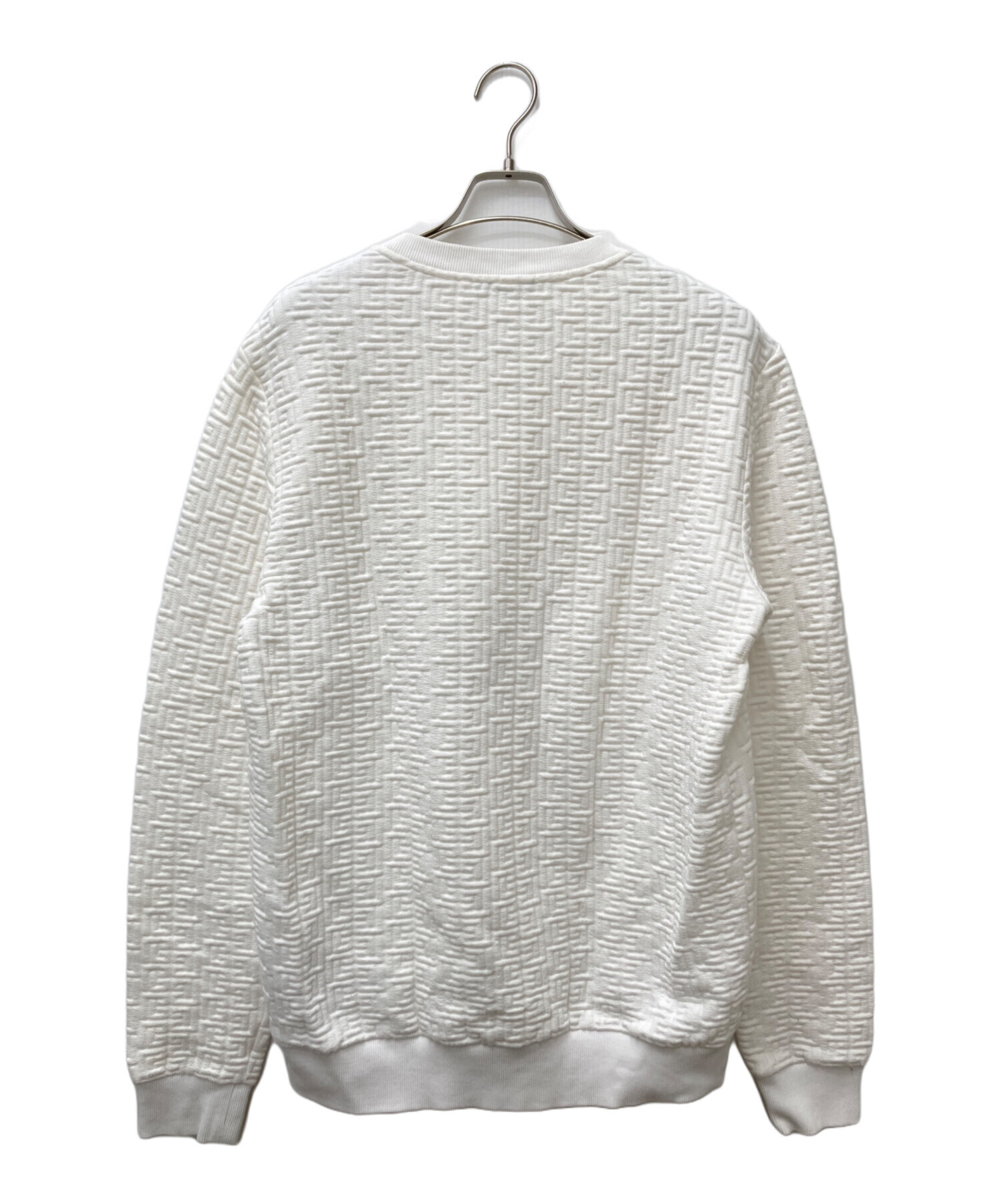 中古・古着通販】BALMAIN (バルマン) ロゴスウェット ホワイト サイズ 