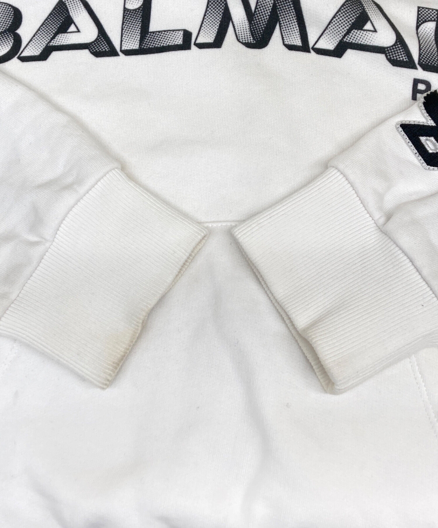 中古・古着通販】BALMAIN (バルマン) サイドジップパーカー ホワイト 