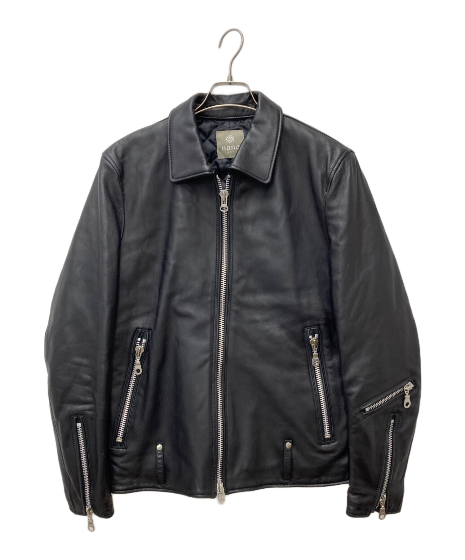 中古・古着通販】nano&co (ナノアンドコー) SHEEP LEATHER ライダース 