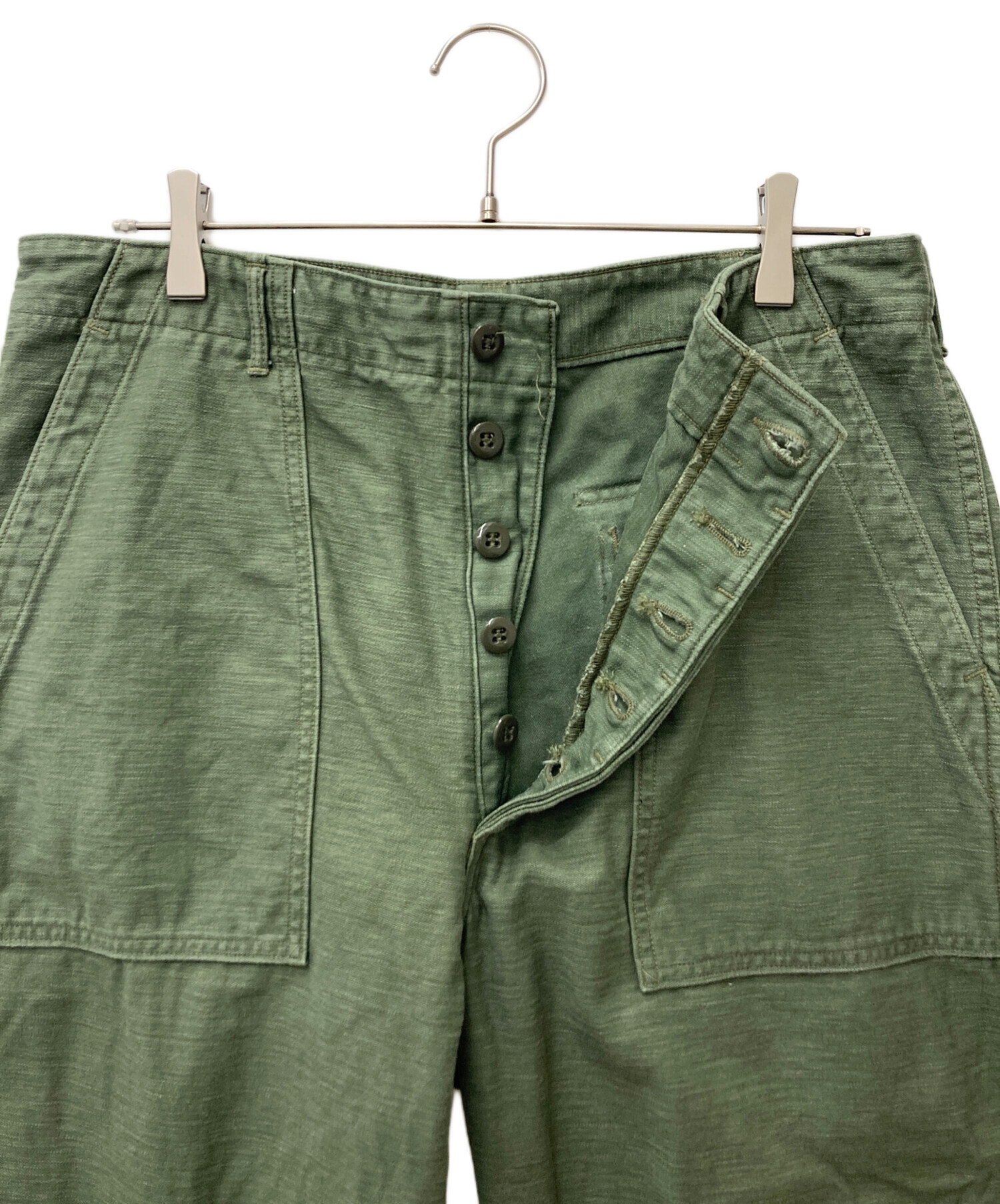 中古・古着通販】orSlow (オアスロウ) ベイカーパンツ グリーン サイズ