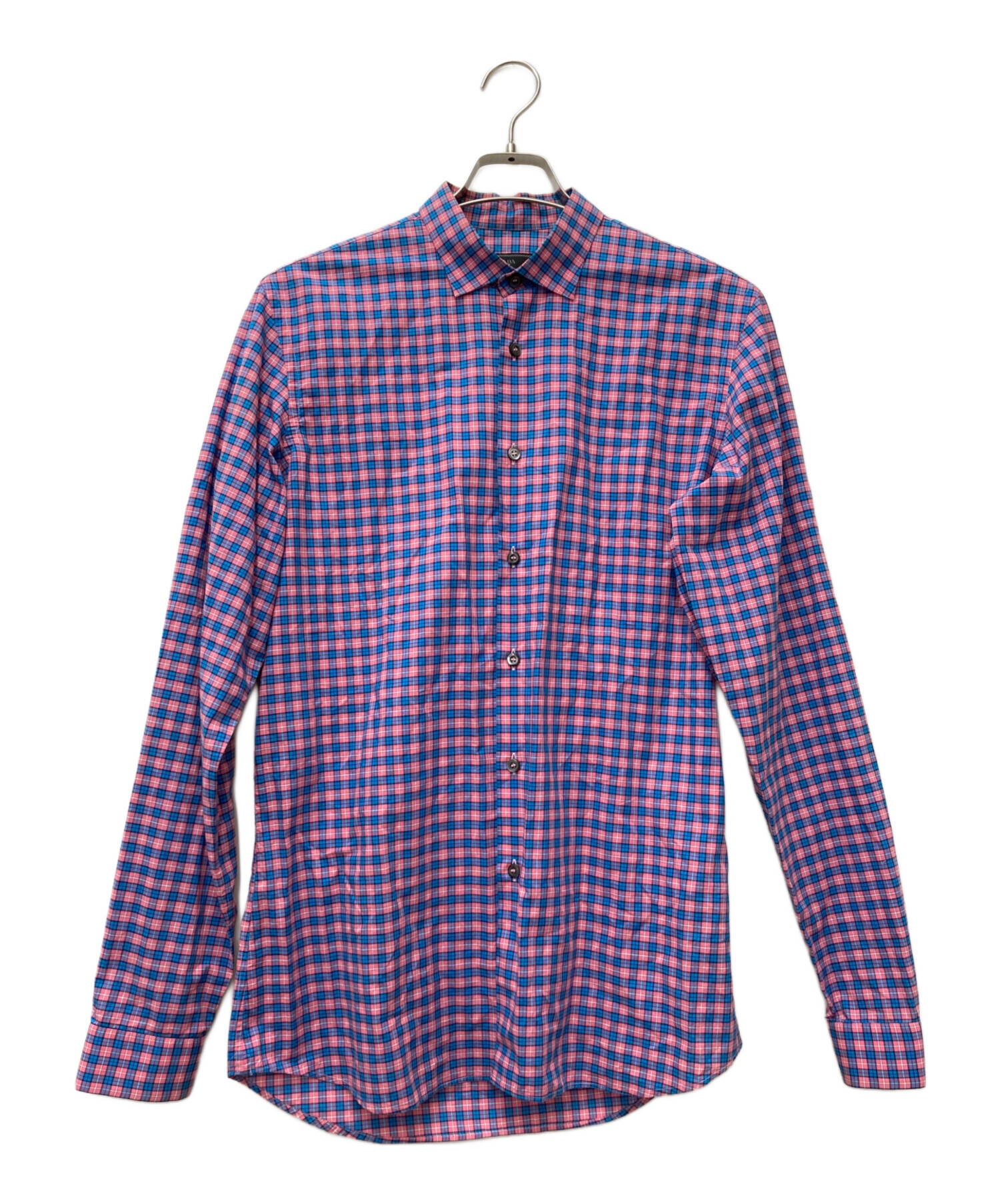 中古・古着通販】PRADA (プラダ) チェックシャツ レッド×ブルー サイズ
