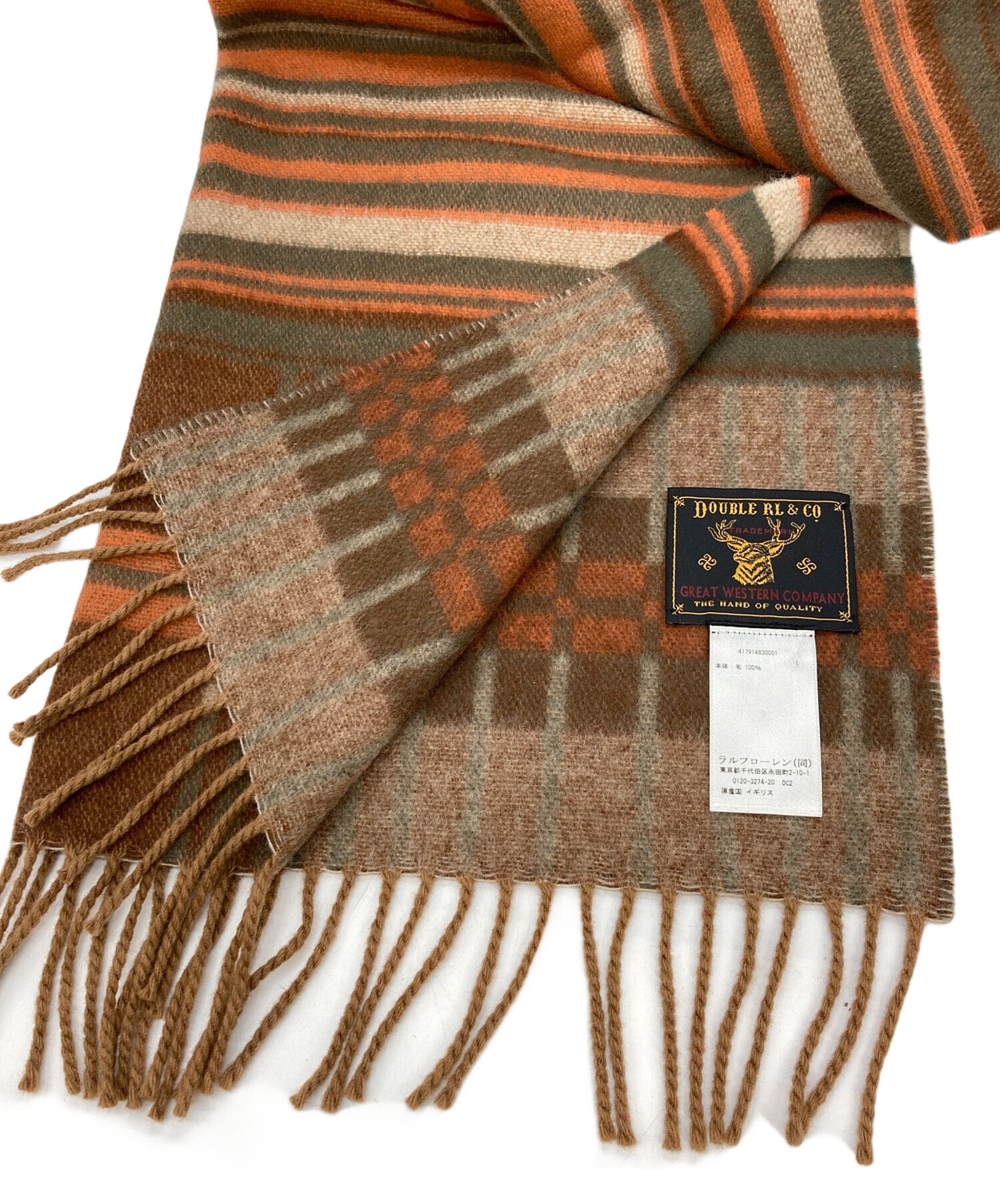 中古・古着通販】RRL (ダブルアールエル) RUTLAND SCARF OBLONG WOOL