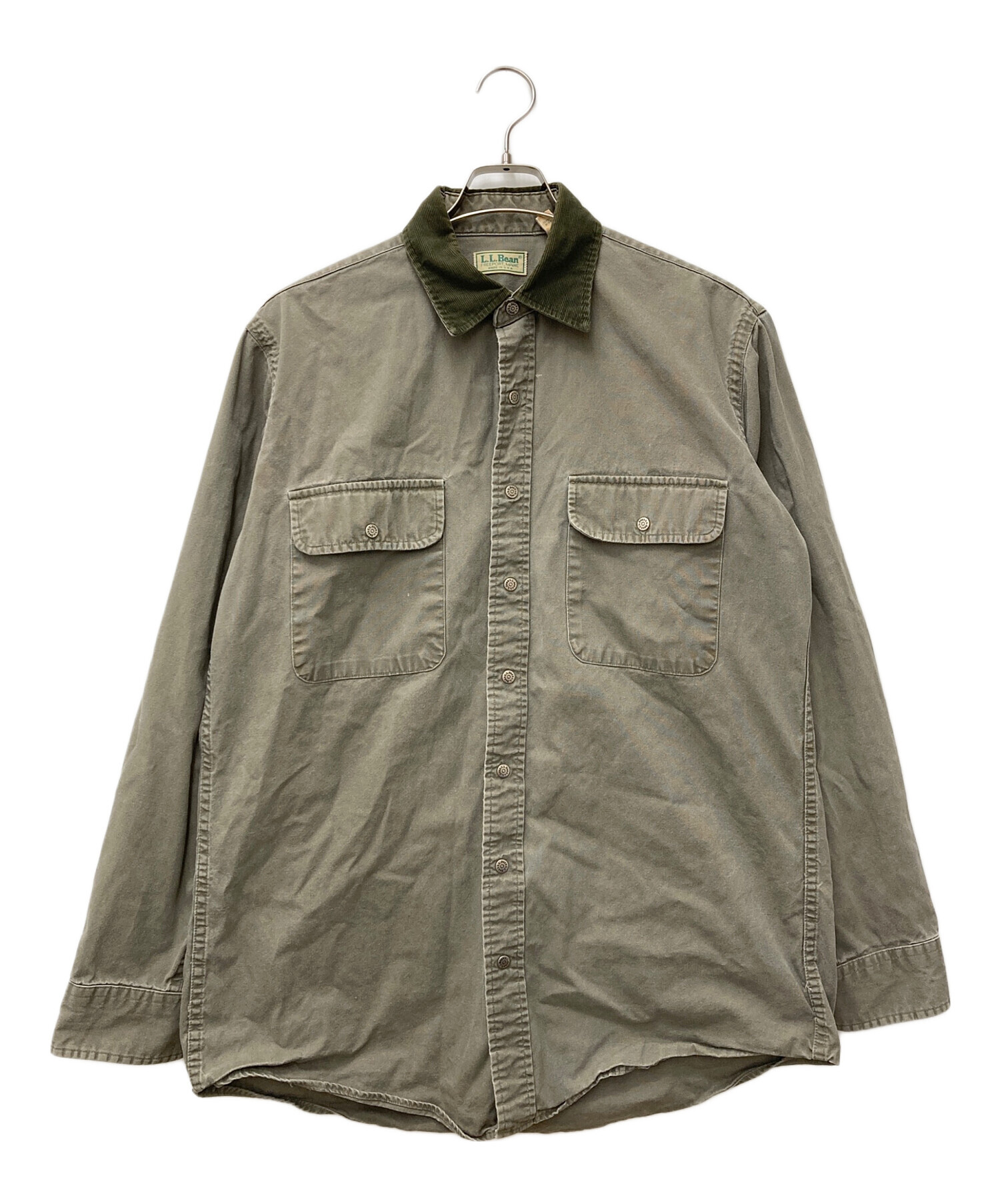 中古・古着通販】L.L.Bean (エルエルビーン) ダックシャツ カーキ 