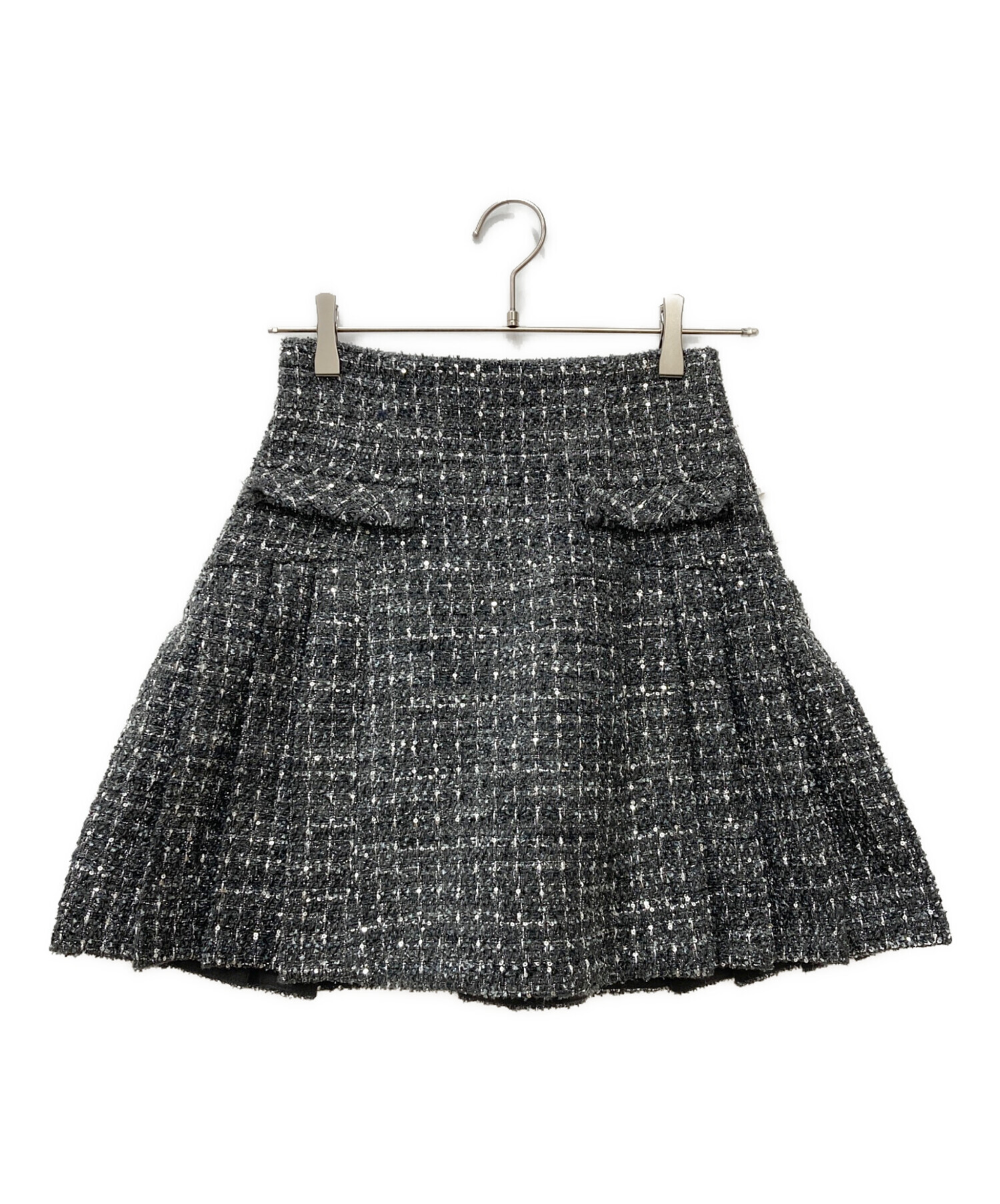 中古・古着通販】Snidel (スナイデル) サイドプリーツツイードミニ