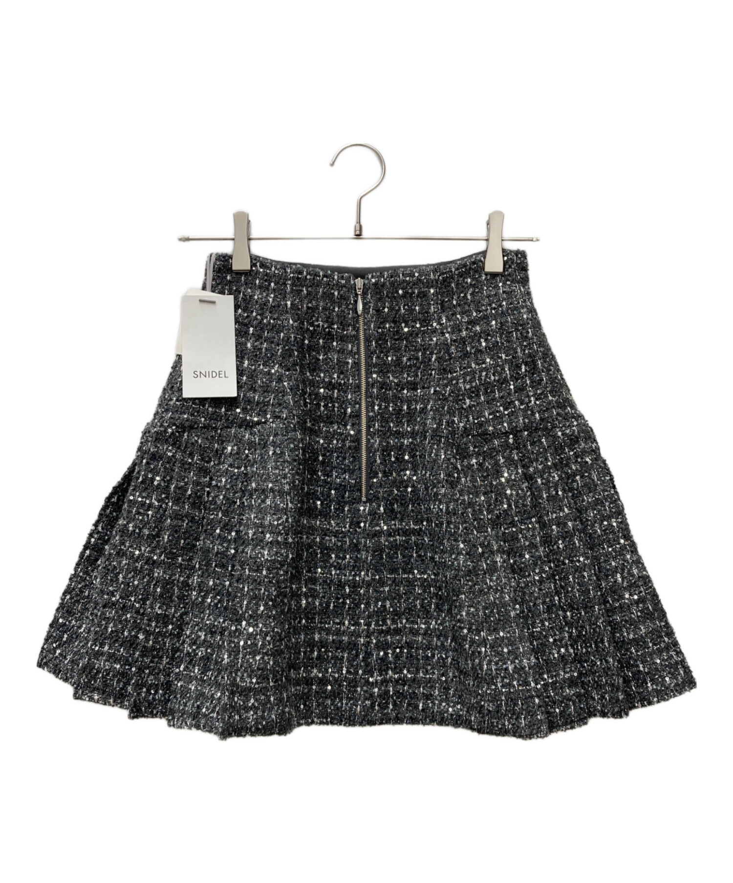 中古・古着通販】Snidel (スナイデル) サイドプリーツツイードミニ