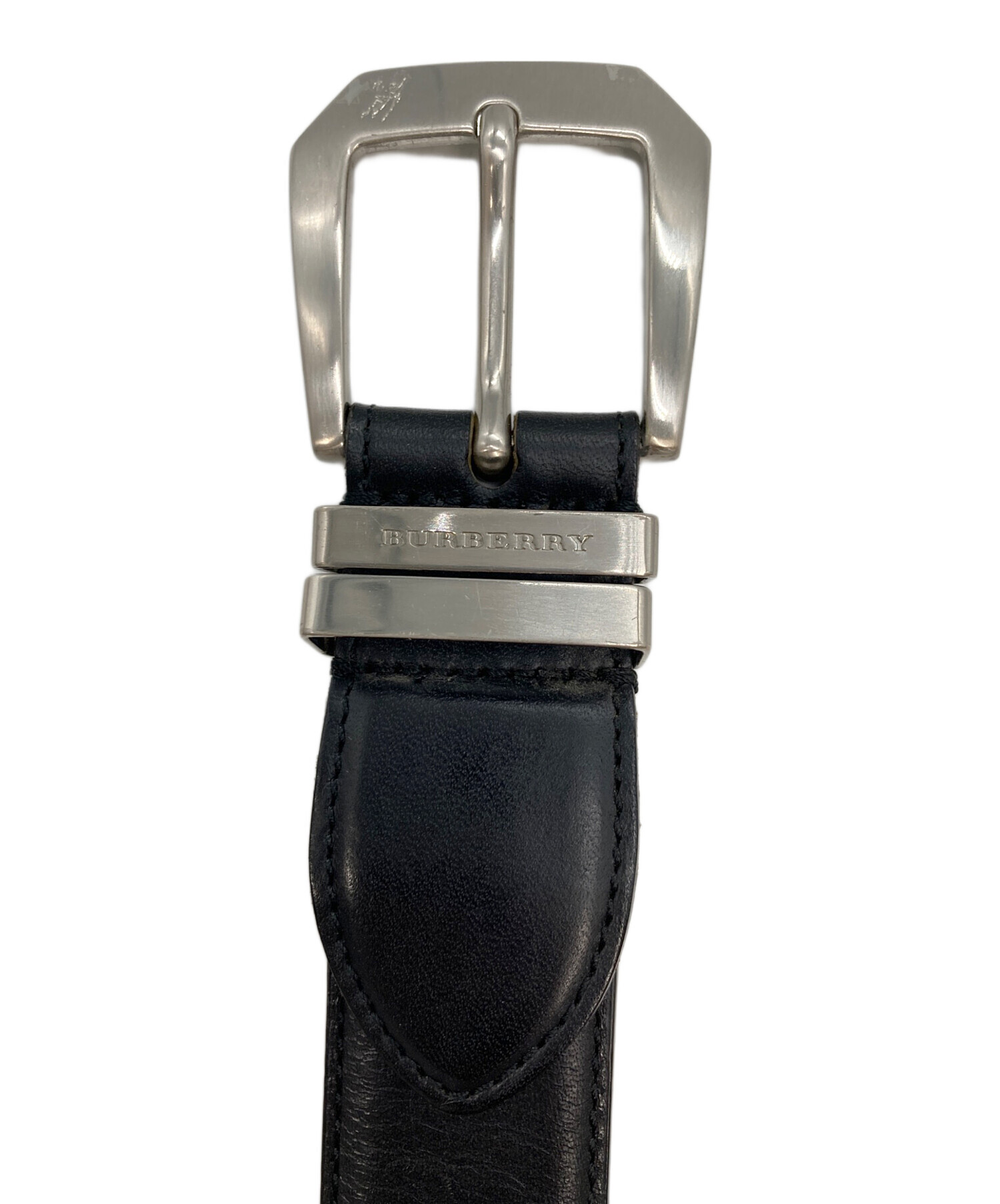 中古・古着通販】BURBERRY (バーバリー) レザーベルト ブラック