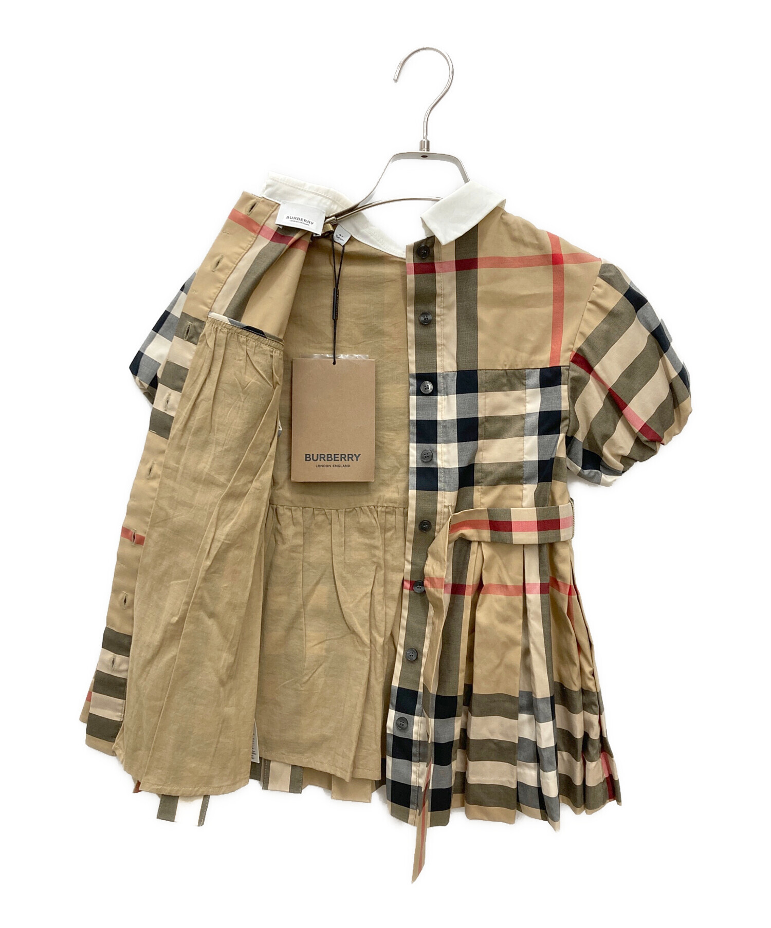 中古・古着通販】BURBERRY (バーバリー) パフスリーブワンピース 