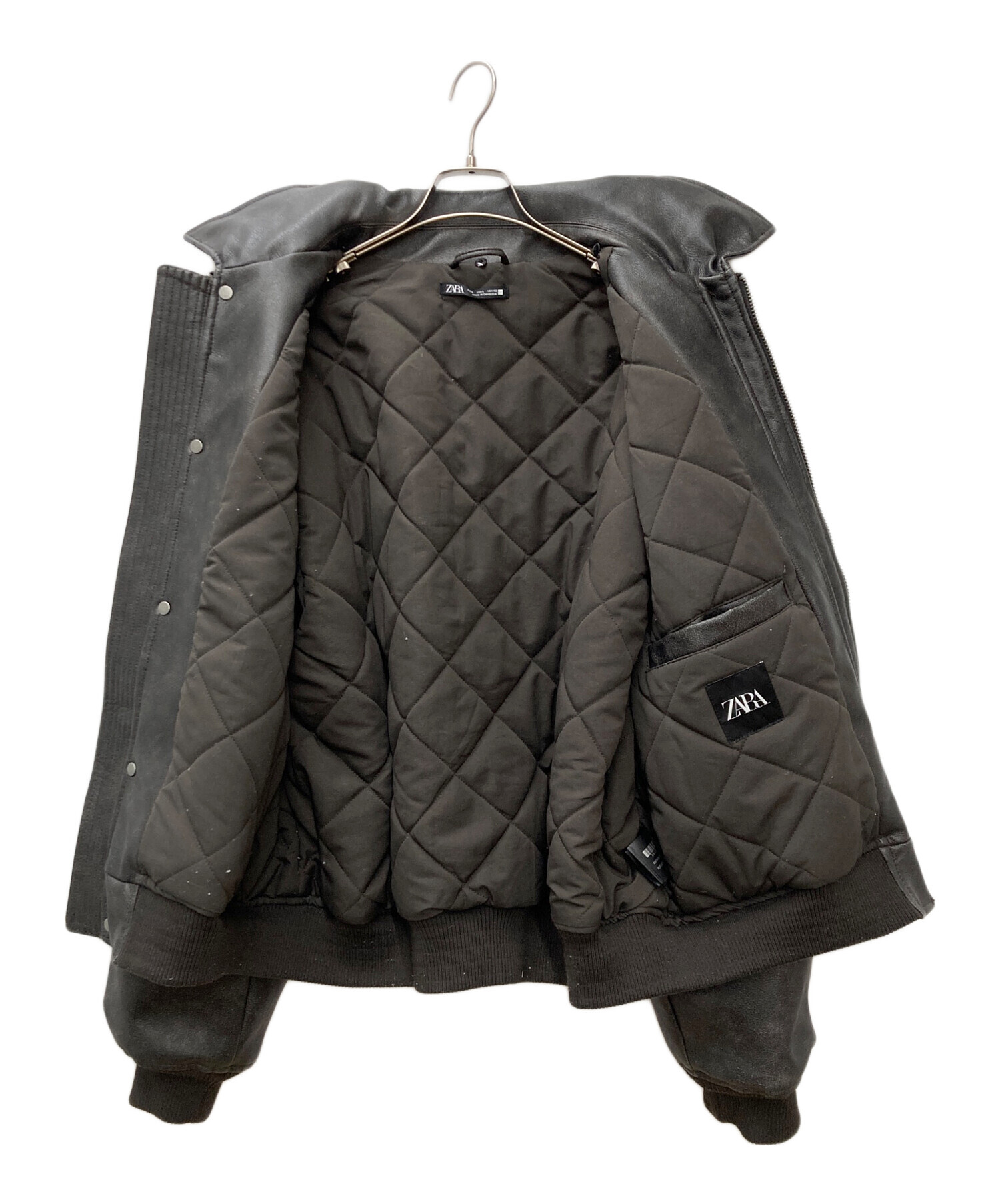 中古・古着通販】ZARA (ザラ) フェイクレザーデタッチャブルネック