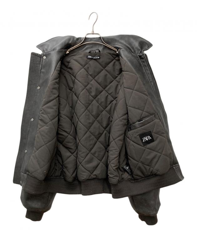 中古・古着通販】ZARA (ザラ) フェイクレザーデタッチャブルネック