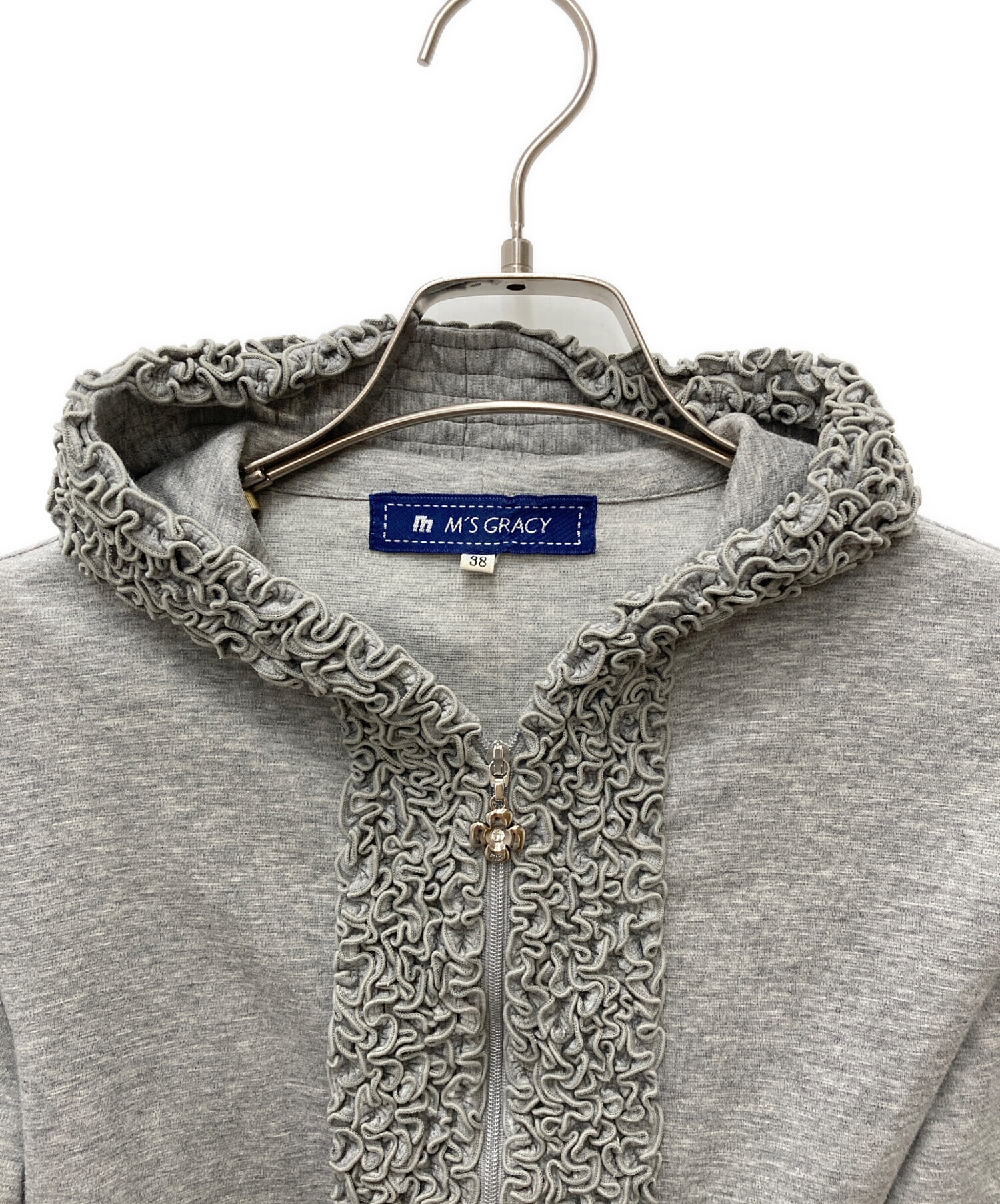M'S GRACY　ベロアパーカー　40 M'S GRACY*WEB掲載*フリルベロアパーカー | WORLD-OF-TEXTILES.COM