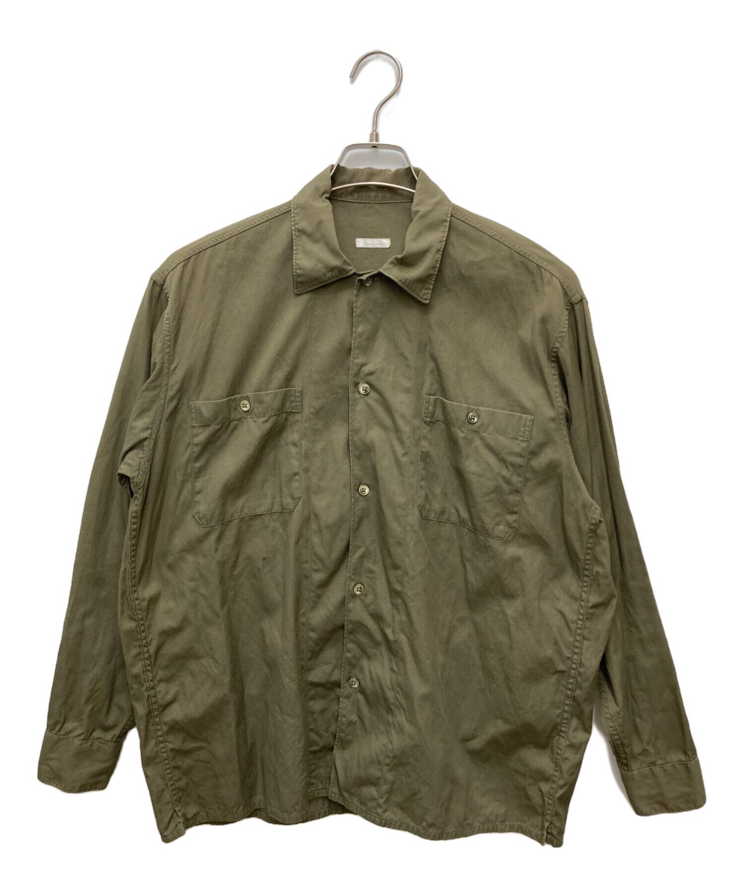 中古・古着通販】COMOLI (コモリ) OD オープンカラーシャツ オリーブ