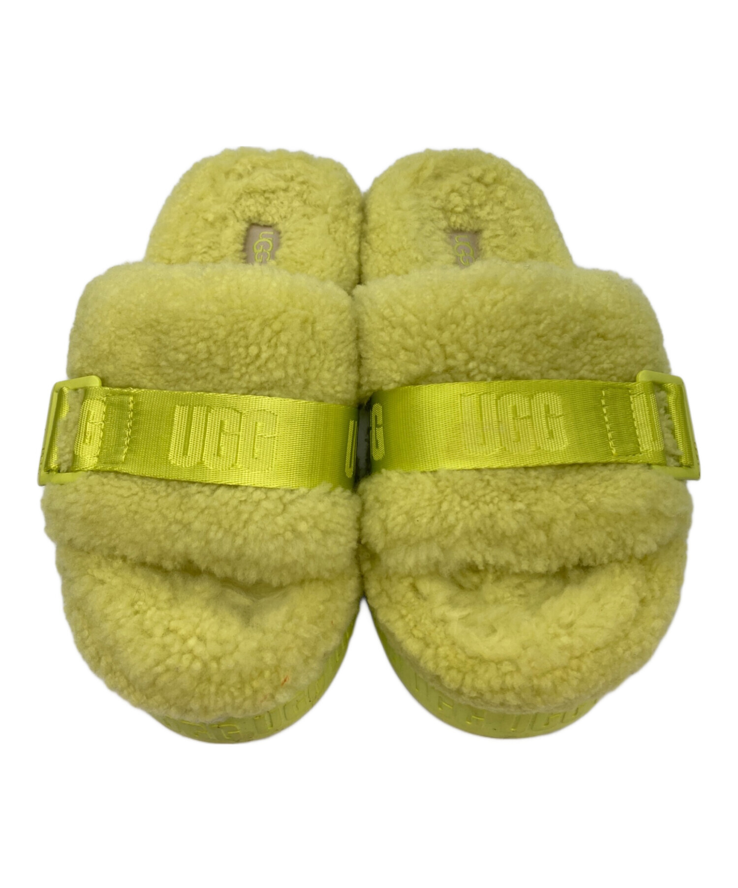 中古・古着通販】UGG (アグ) FLUFFITA ボアサンダル 黄緑 サイズ:22