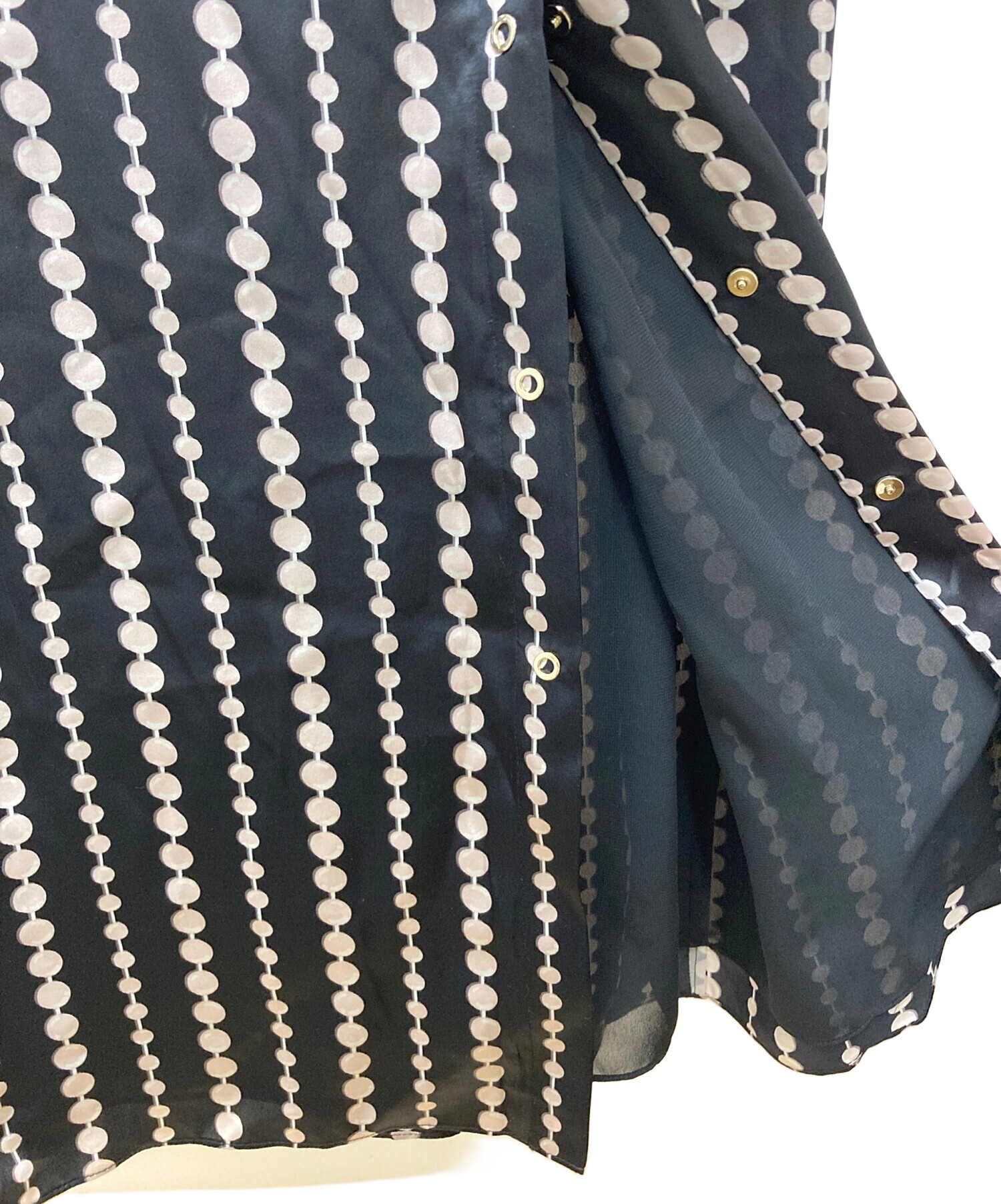 ケイトスペード 総柄 ロングワンピース シルク メダリオン　大きいサイズ　フレア 中古・古着通販】Kate Spade (ケイトスペード) シルクワンピース