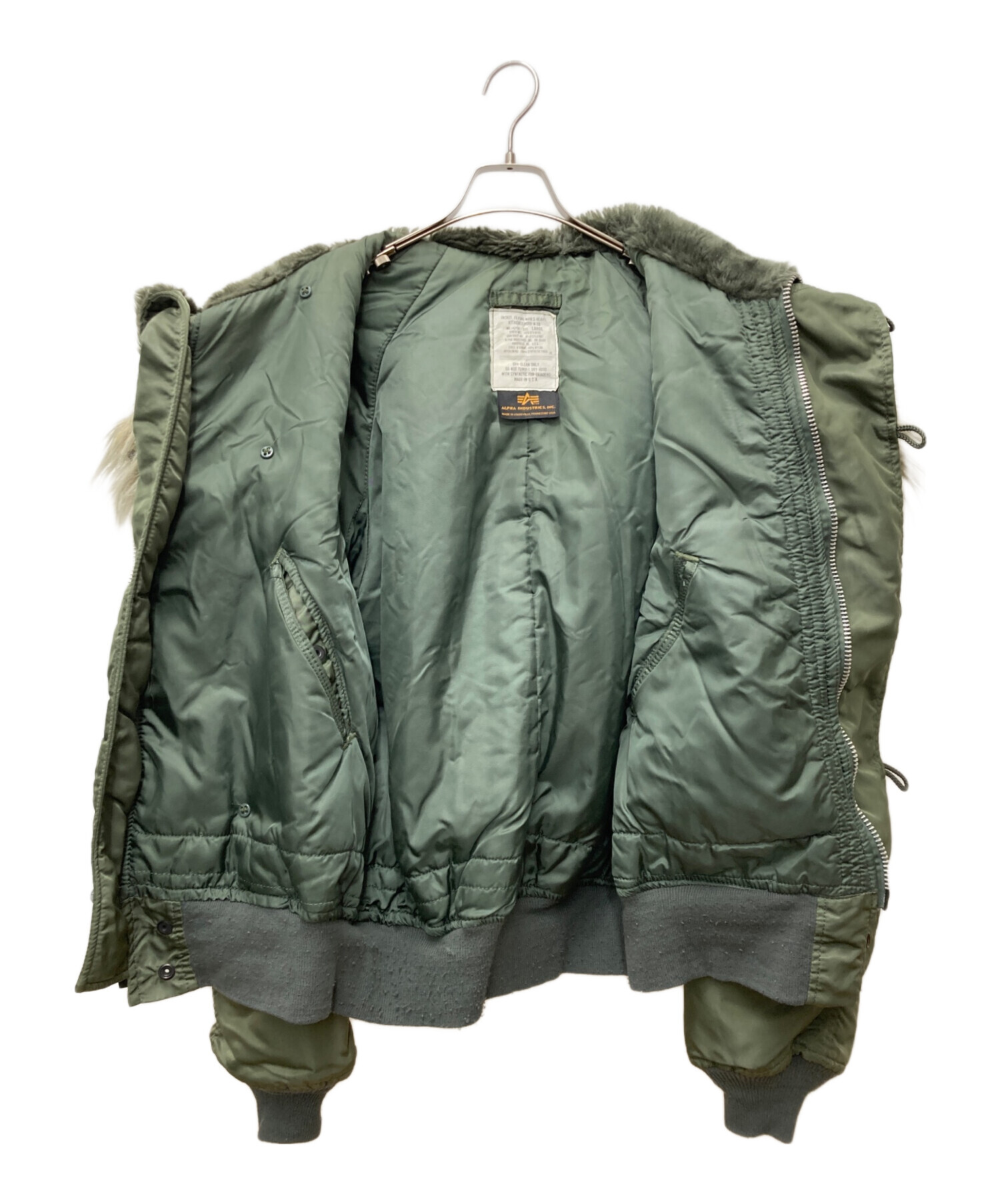 ALPHA フライトジャケット N2B LARGE 中古・古着通販】ALPHA (アルファ 