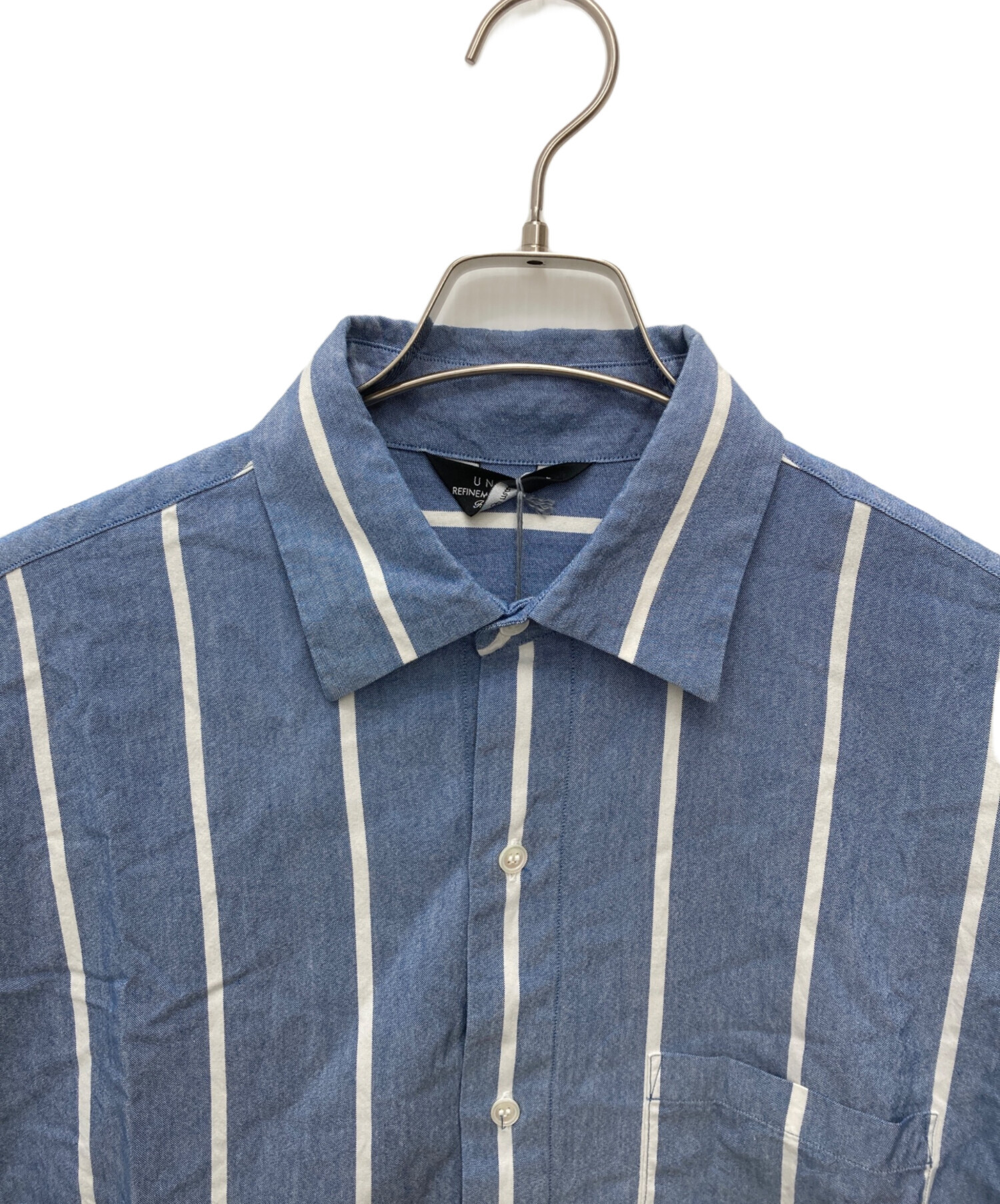 UNUSED アンユーズド 22AW 日本製 Damaged check shirt シルクコットン ダメージ加工チェックシャツ US2285 2 BLUE CHECK 長袖 ネルシャツ トップス【中古】【UNUSED】 UNUSED アンユーズド 22AW 日本製 Damaged check shirt シルクコットン