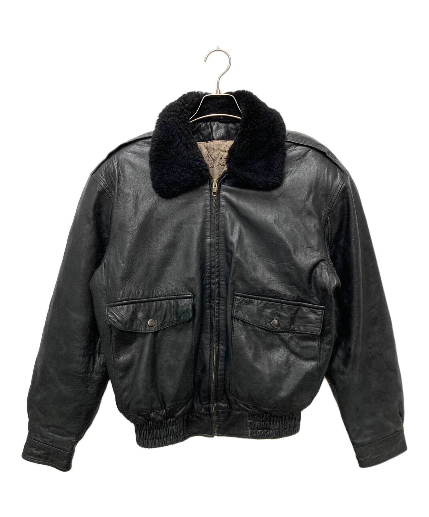 中古・古着通販】USED (ユーズド) A2タイプレザージャケット ブラック 