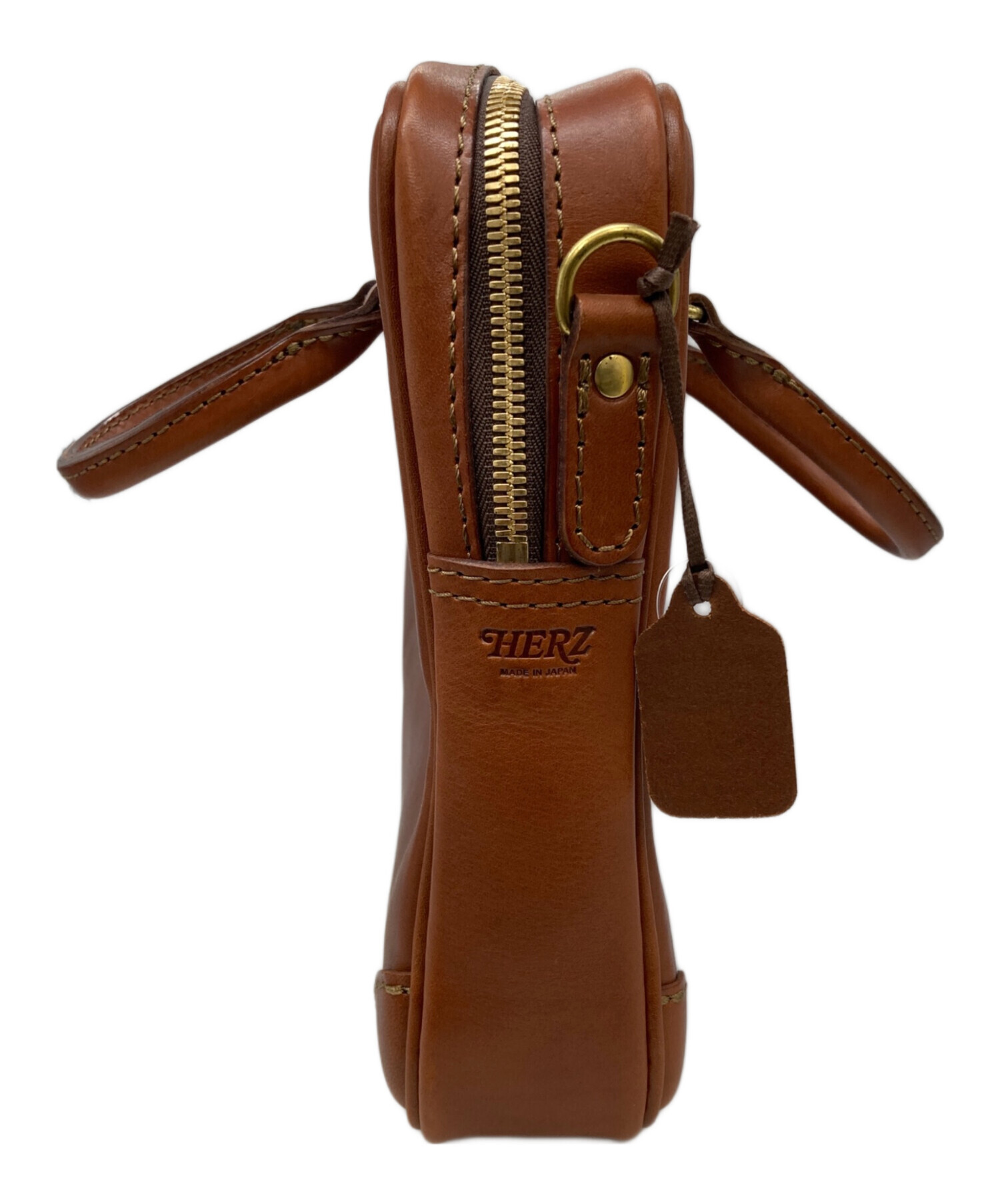 HERZ ヘルツ レザー ビジネスバッグ 2way ブラウン 中古・古着通販】Herz (ヘルツ) 2WAYビジネスバッグ ブラウン