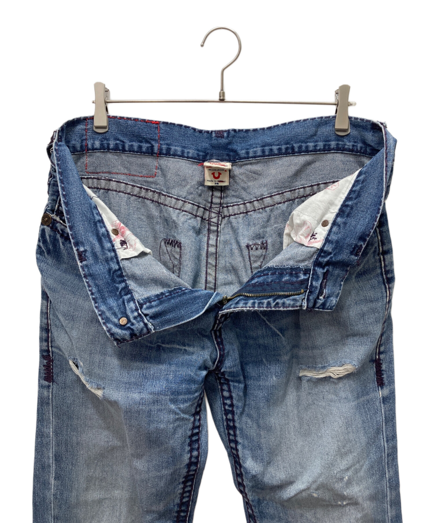 y2k❤️00s TRUE RELIGION rainbow JOEY デニム 中古・古着通販】TRUE RELIGION (トゥルー レリジョン) RAINBOW JOEY
