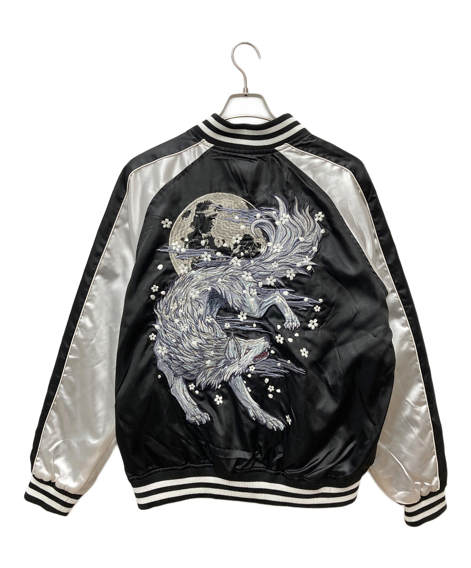 中古・古着通販】朧 (オボロ) 狼スカジャン ブラック サイズ:XL