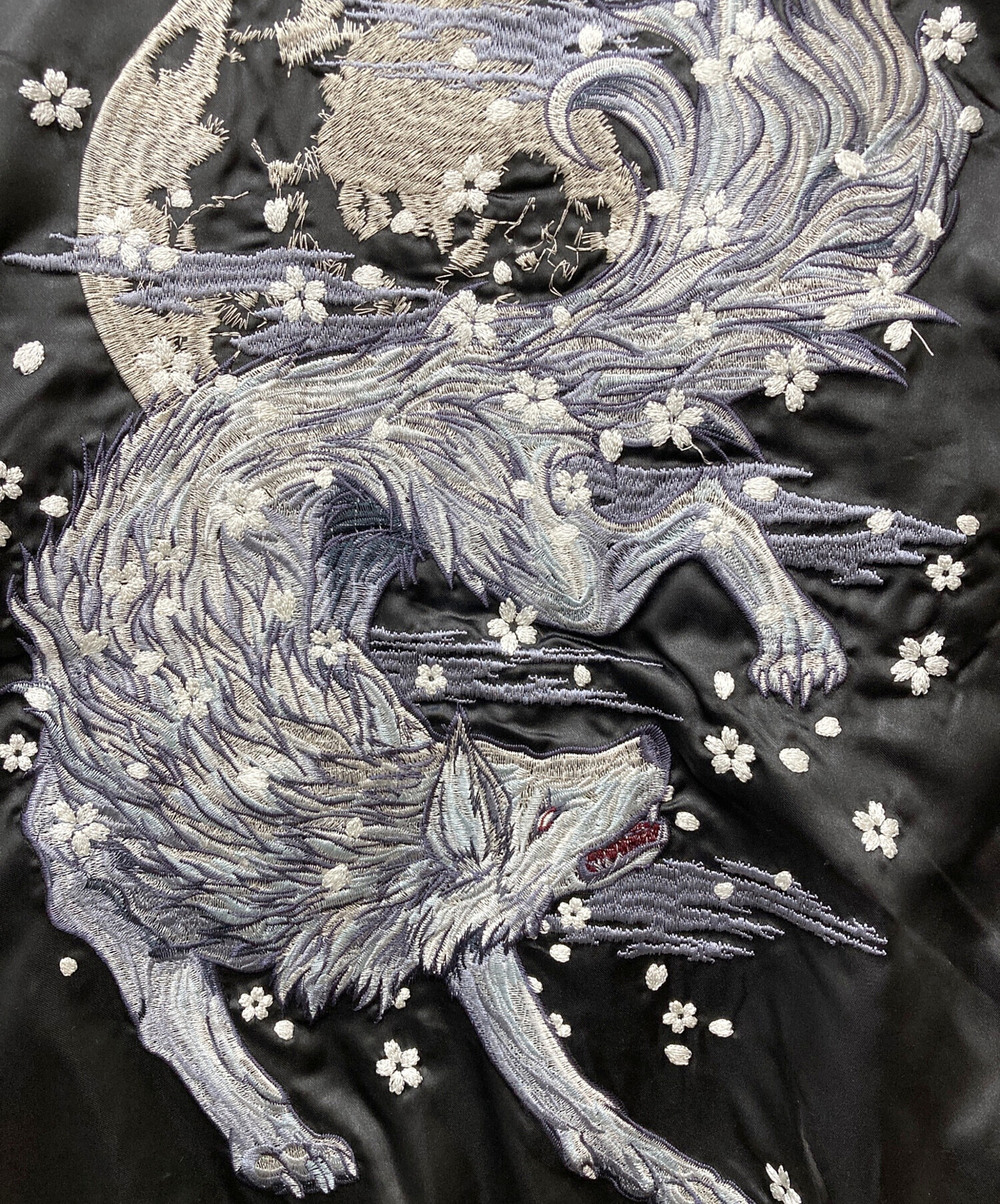 中古・古着通販】朧 (オボロ) 狼スカジャン ブラック サイズ:XL