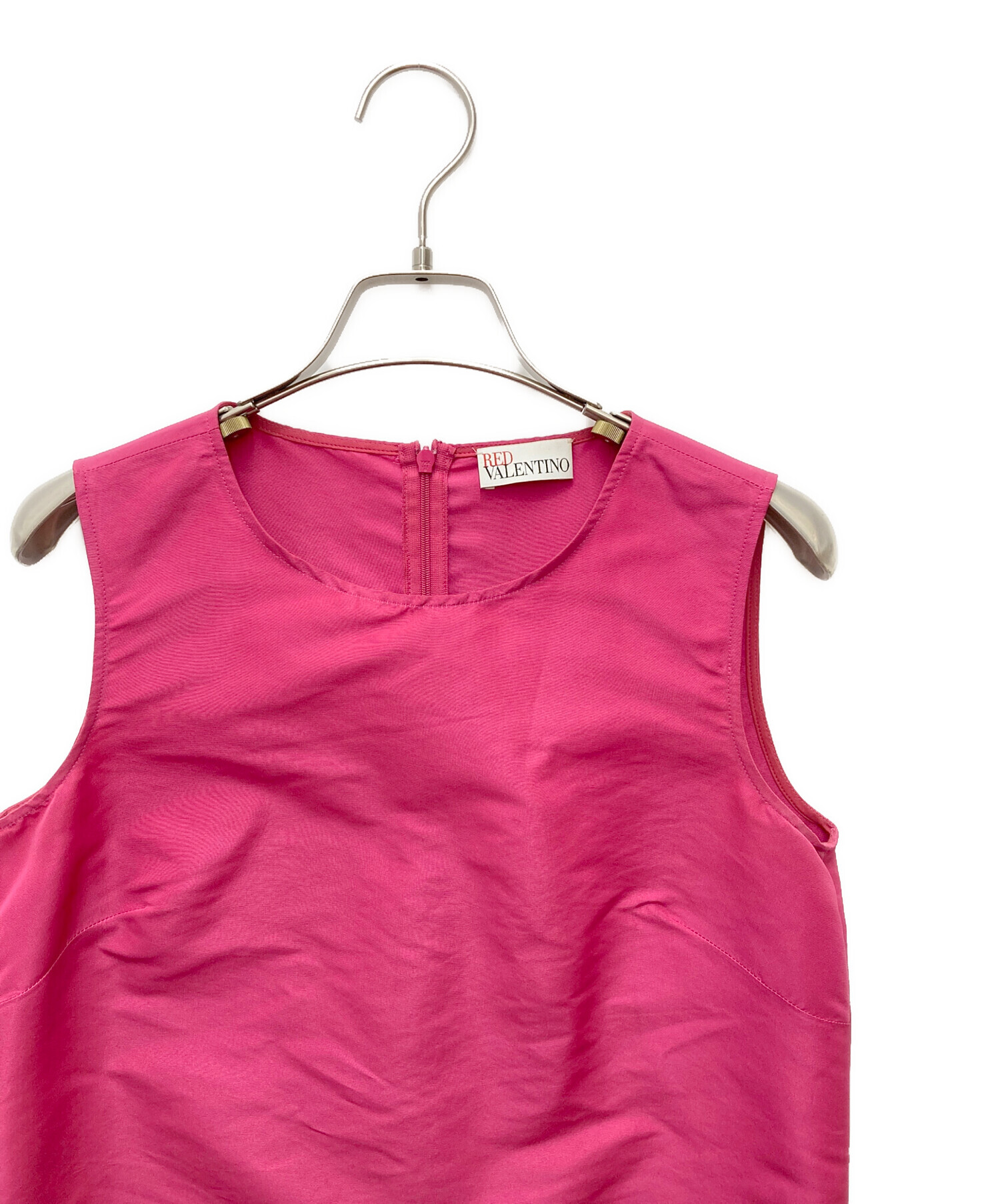 RED VALENTINO ノースリーブワンピース ワインレッド 中古・古着通販】RED VALENTINO (レッドヴァレンティノ) ノースリーブ